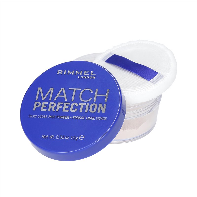 Rimmel London Match Perfection Loose Poudre – 001 Transparent, Für Ein Seidig-mattes Finish