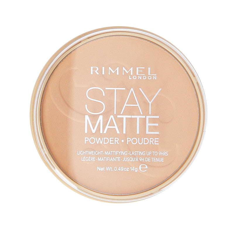 RIMMEL STAY MATTE LONG LASTING Matujący puder prasowany 006 Warm Beige 14 g