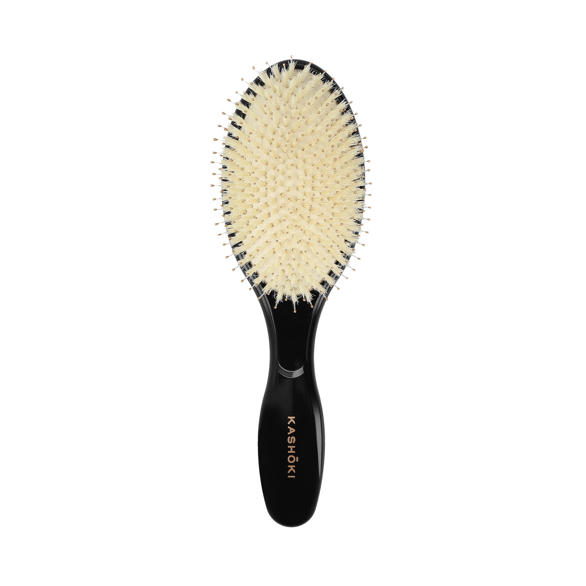 Kashōki Smooth White Detangler Brosse Démêlante Ovale Large avec Poils de Sanglier Blancs