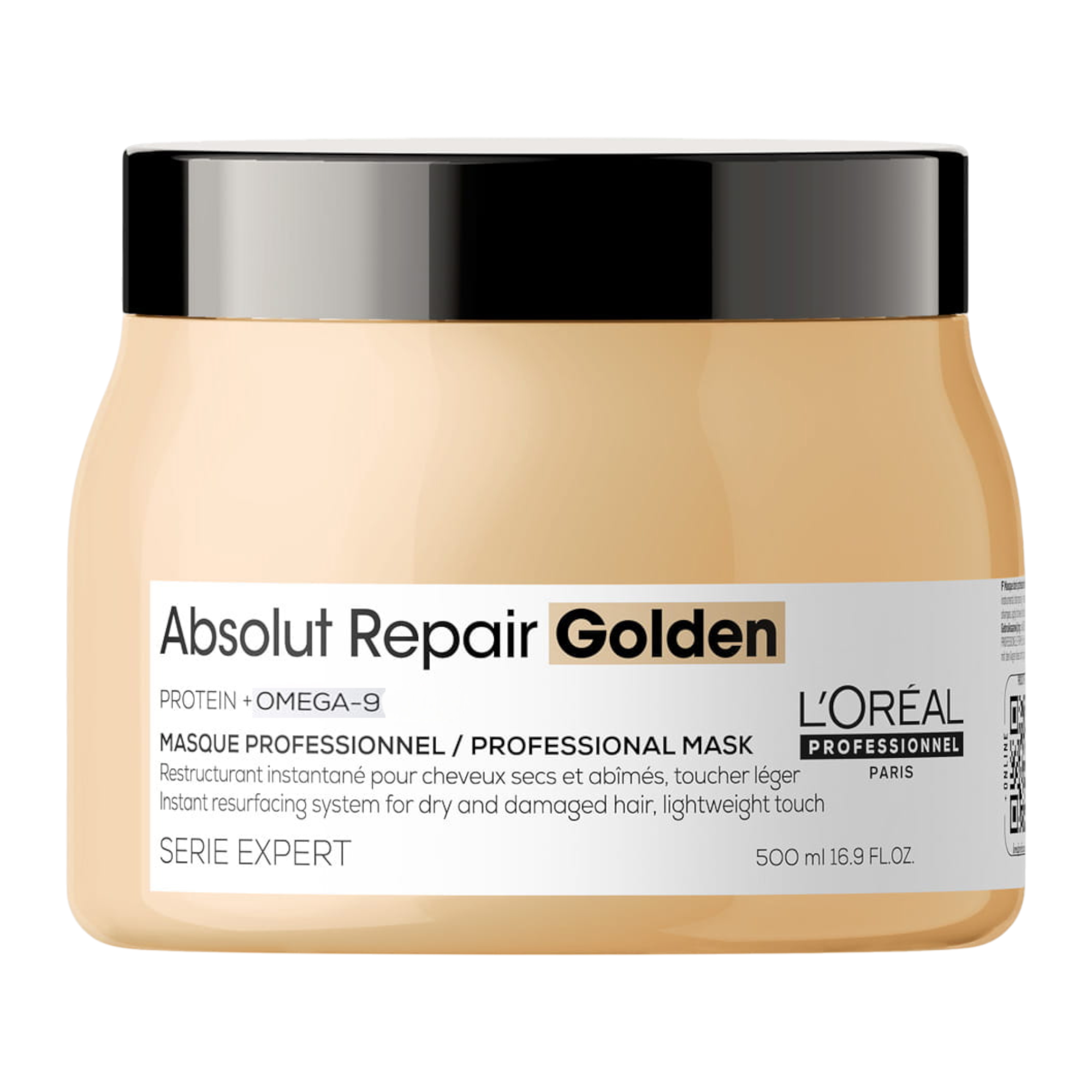 L’ORÉAL PROFESSIONNEL ABSOLUT REPAIR GOLDEN PROTEIN + OMEGA-9 Masque doré pour cheveux abîmés 500 ml