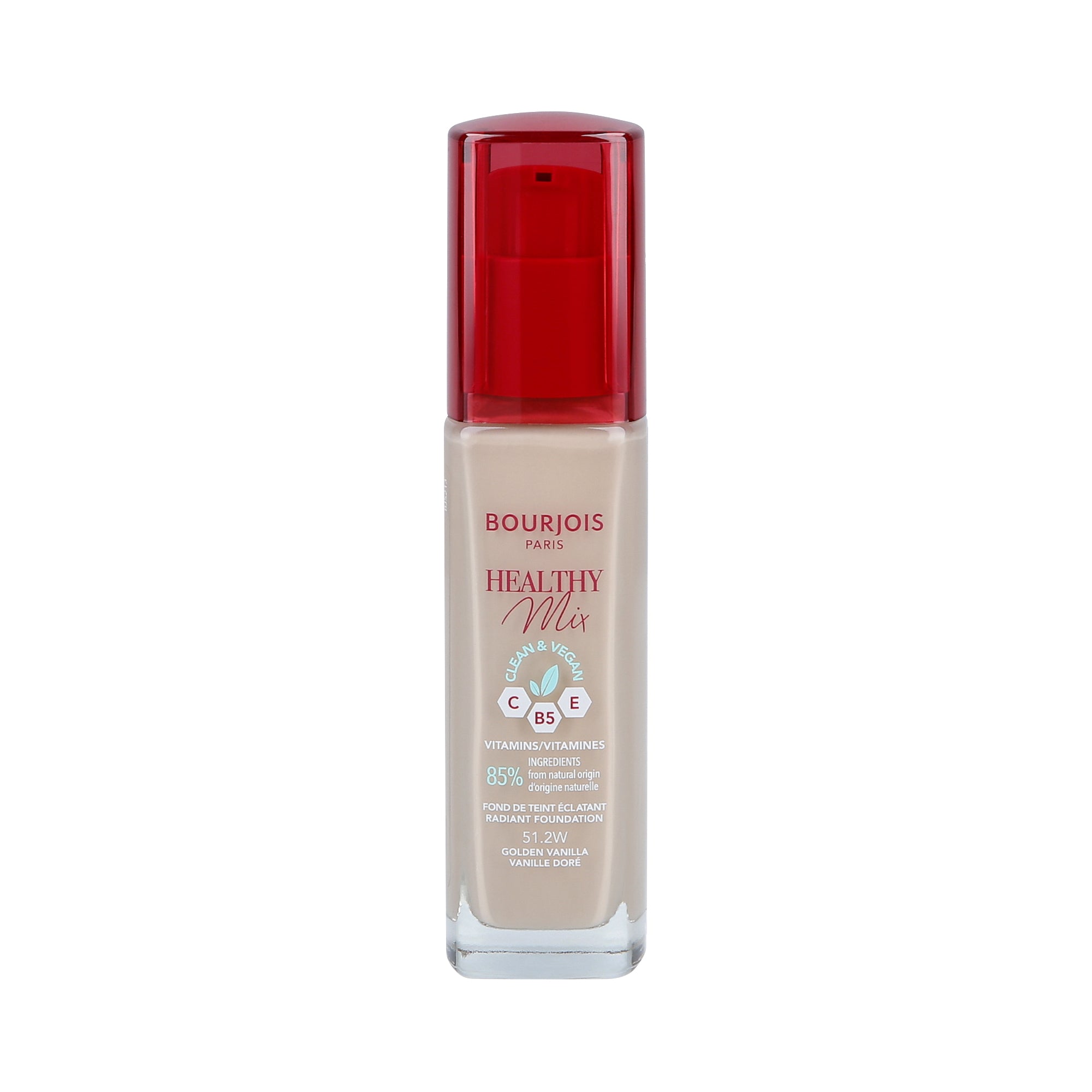 BOURJOIS HEALTHY MIX VEGAN Fond de teint 16h 051,2W Golden Vanilla 30ml