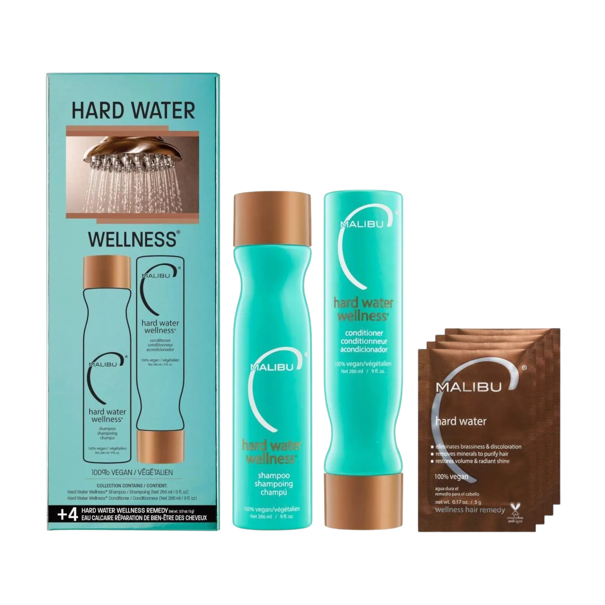 MALIBU C HARD WATER WELLNESS COLLECTION Coffret pour le soin des cheveux exposés à l'eau dure