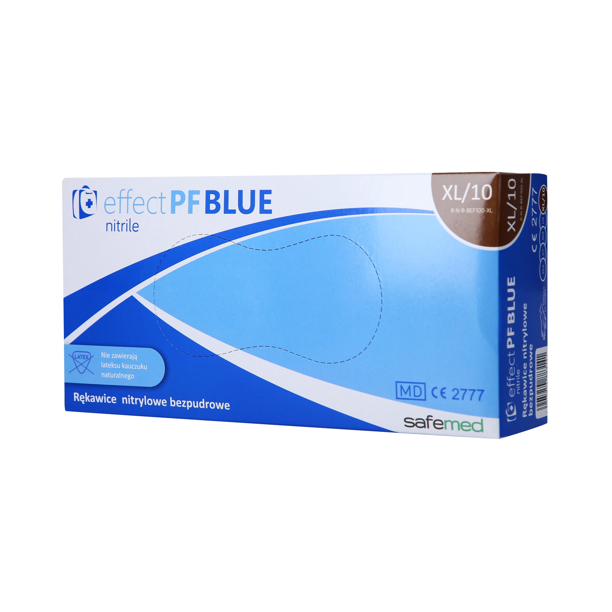 SAFEMED EFFECT PF Rękawice jednorazowe nitrylowe bezpudrowe Blue XL 100 szt.
