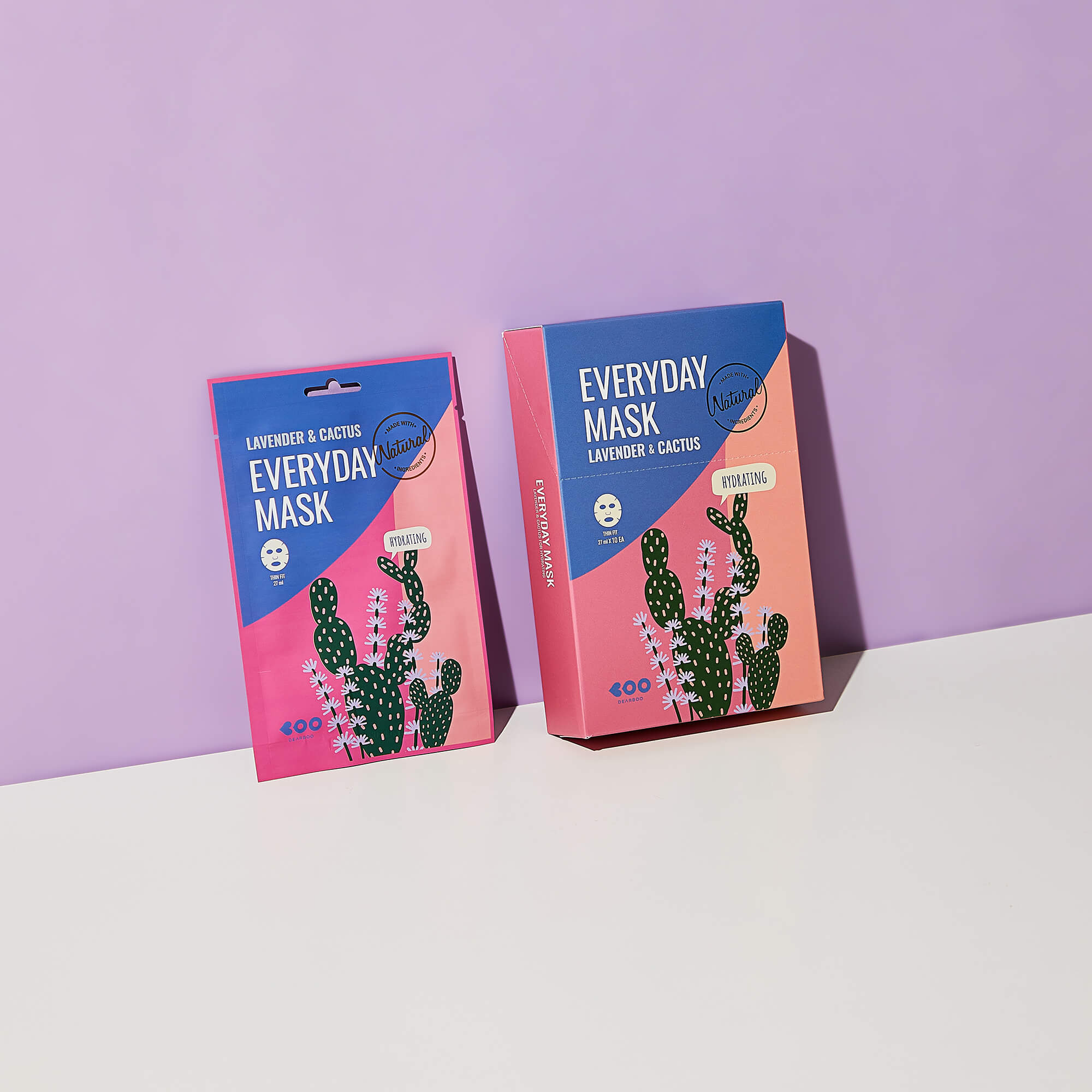 DEARBOO EVERYDAY LAVENDER&CACTUS Maschera idratante in tessuto 27 ml #6