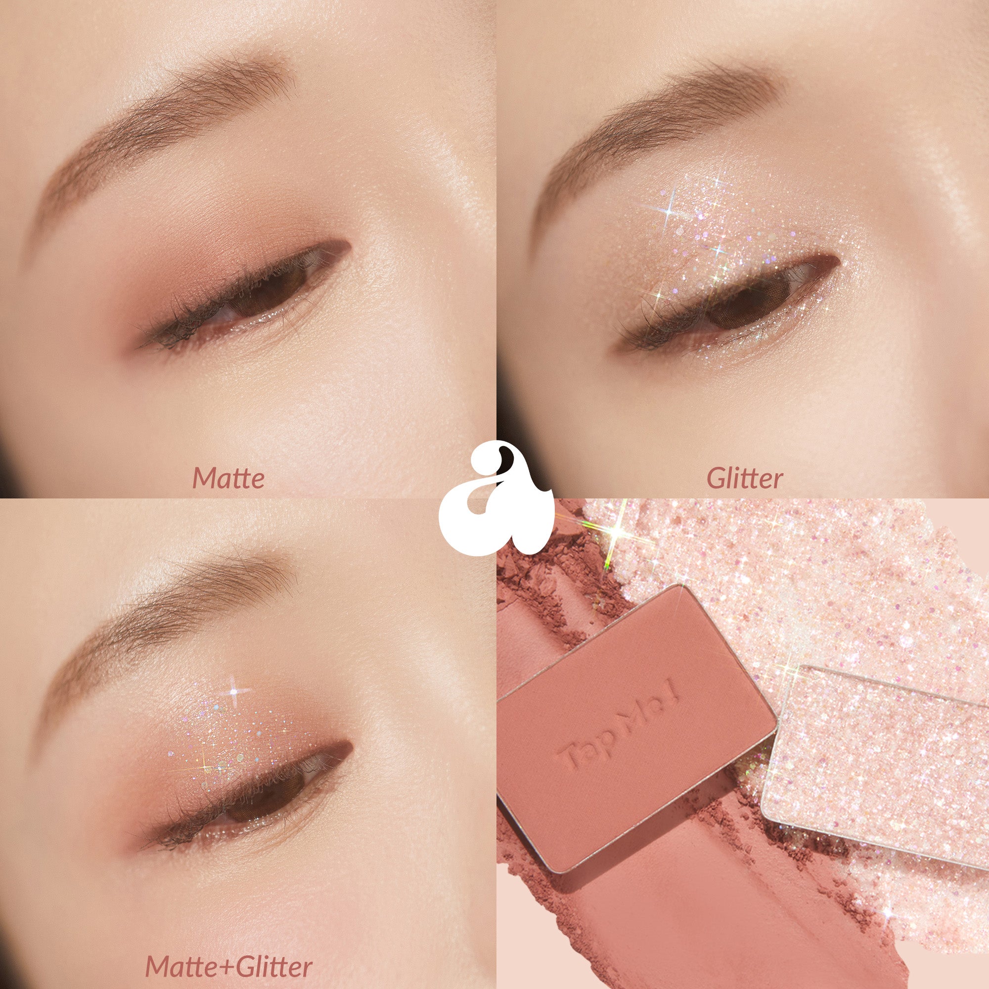 UNLEASHIA TAP ME DUO Paleta cieni do powiek No.1 Pitapat 8,4 g #2