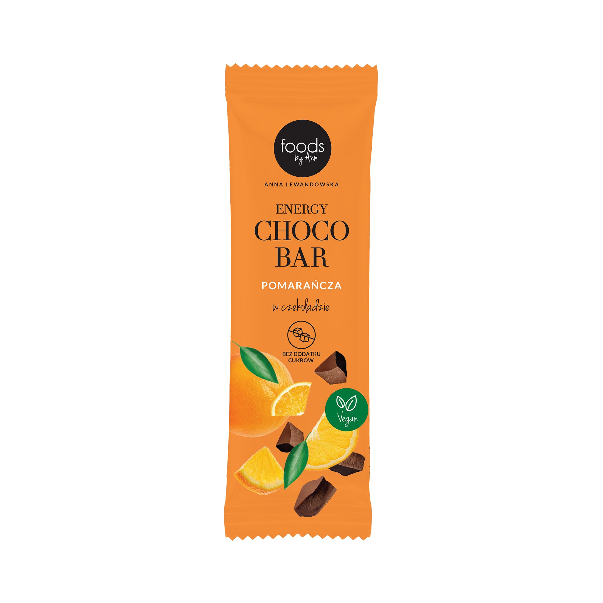 LEVANN FOODS BY ANN Barre énergétique au chocolat, orange 35 g