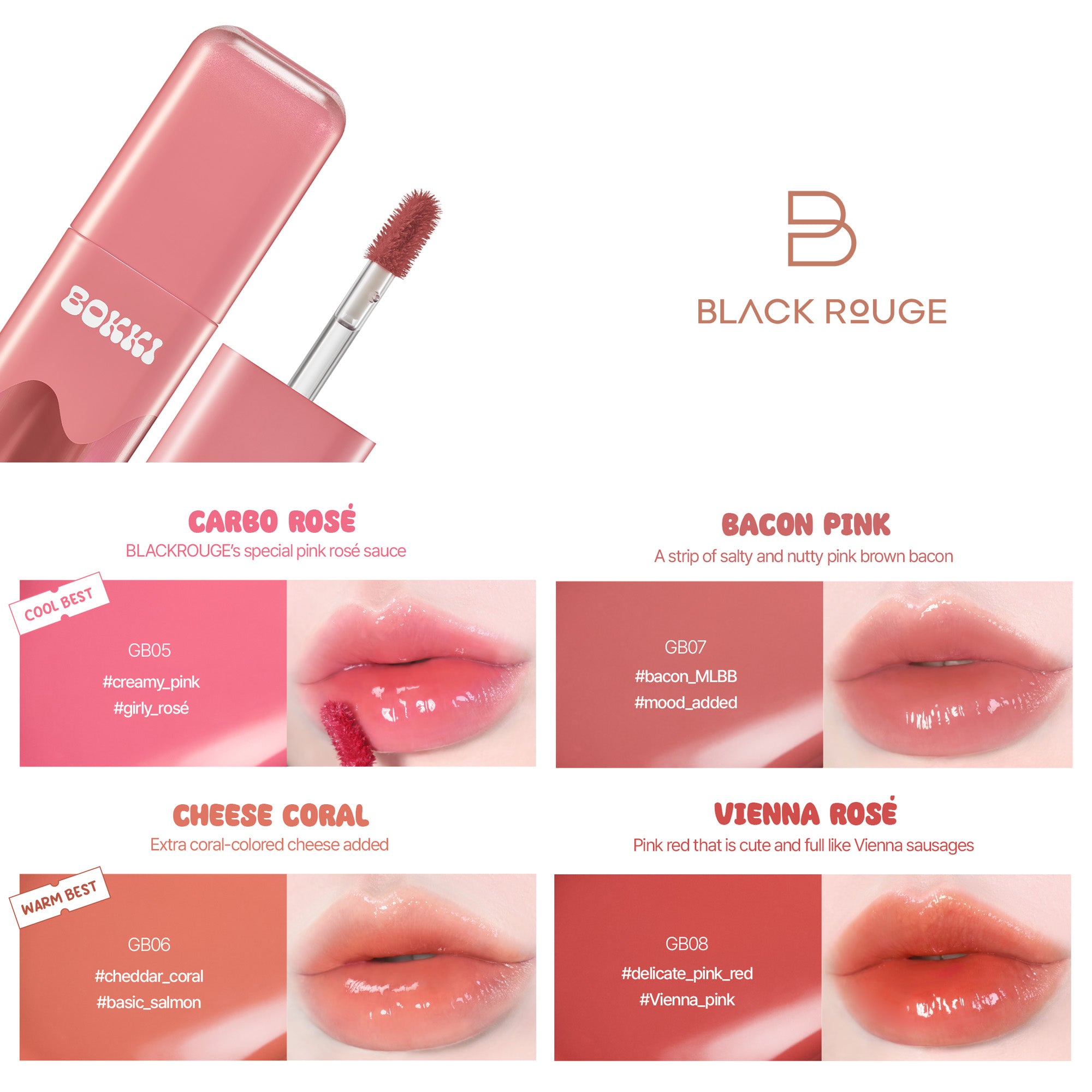 BLACK ROUGE GLOW BOKKI TINT Tinta labbra lucida 4,85 g #2