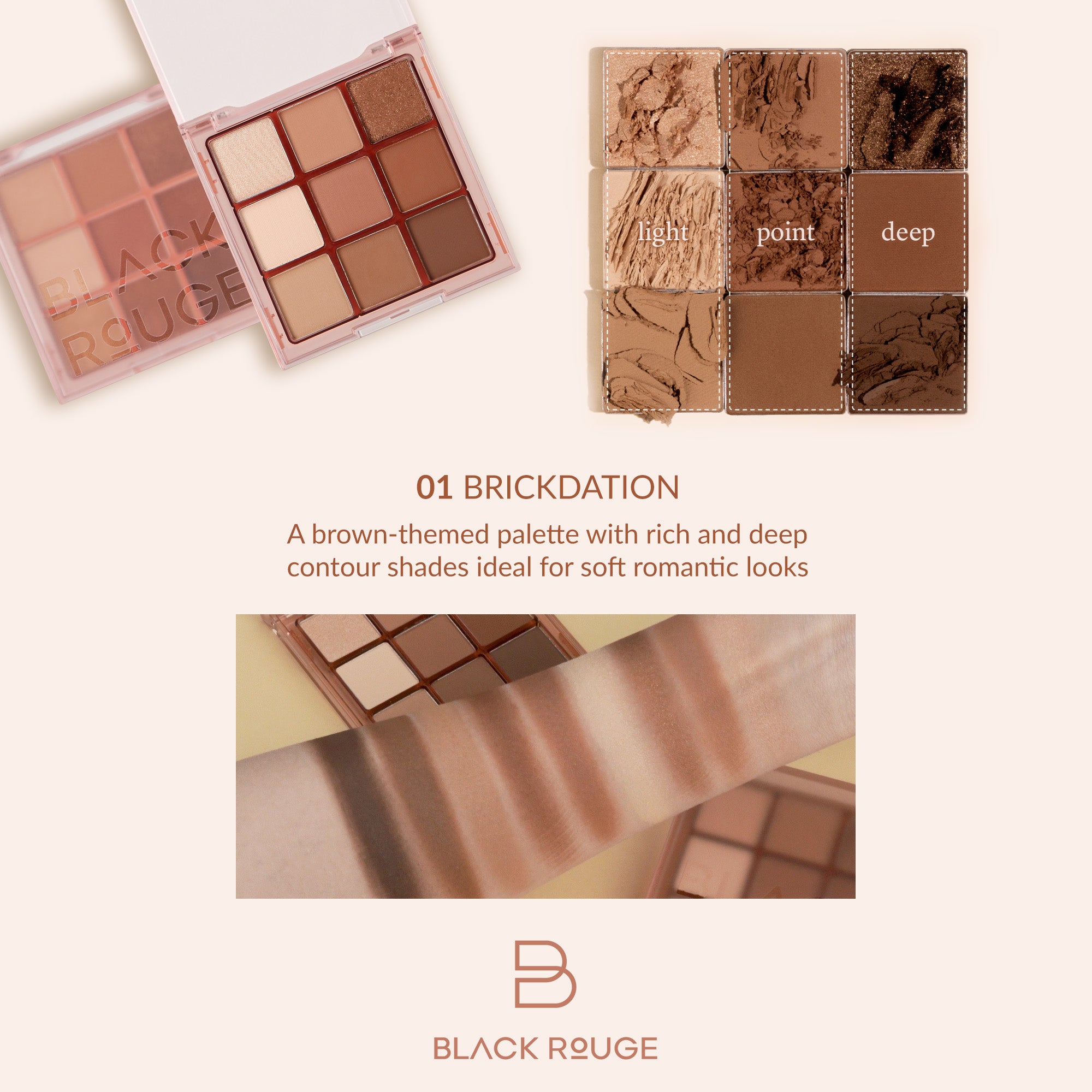 BLACK ROUGE COLORDATION MOOD PALETTE Palette de fards à paupières professionnelle  8 g #2