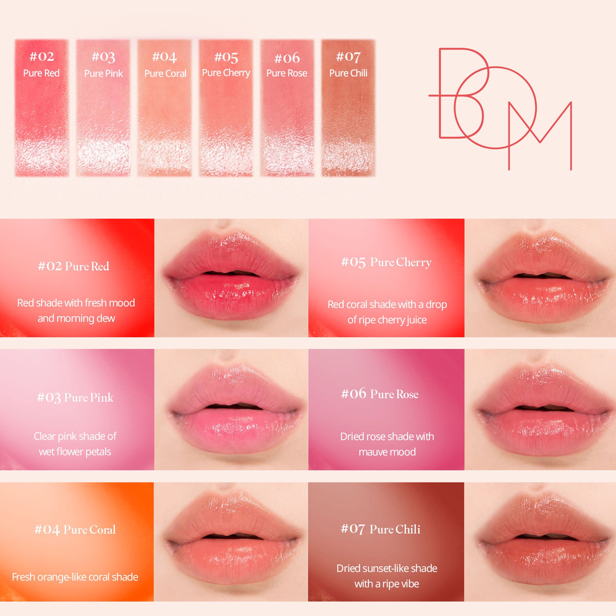 B.O.M DEWY LIP BALM Semi-transparentna pomadka do ust 4,5g