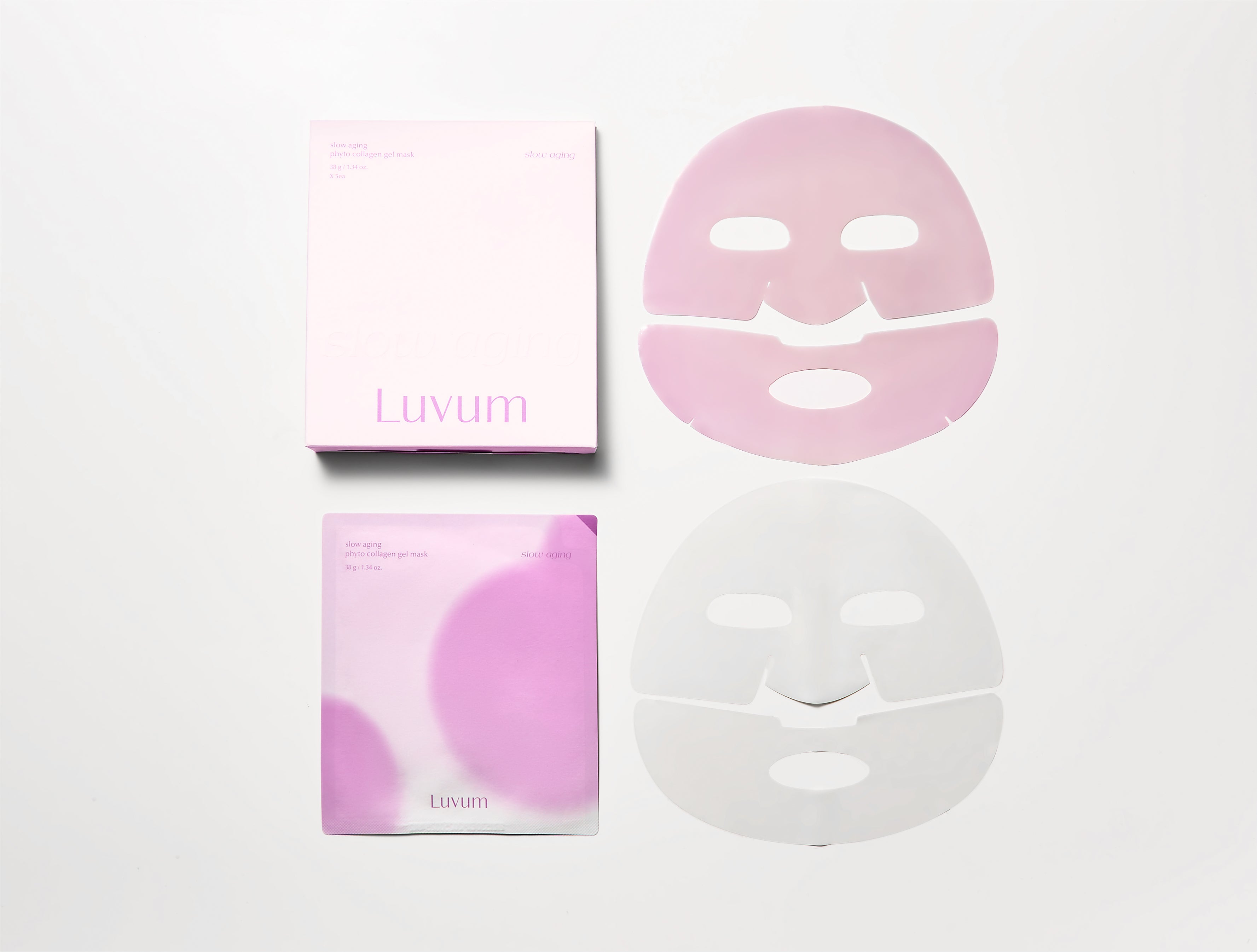 LUVUM SLOW AGING PHYTO COLLAGEN GEL MASK Maschera idrogel con fitocollagene vegetale e peptidi 5 pz. #3