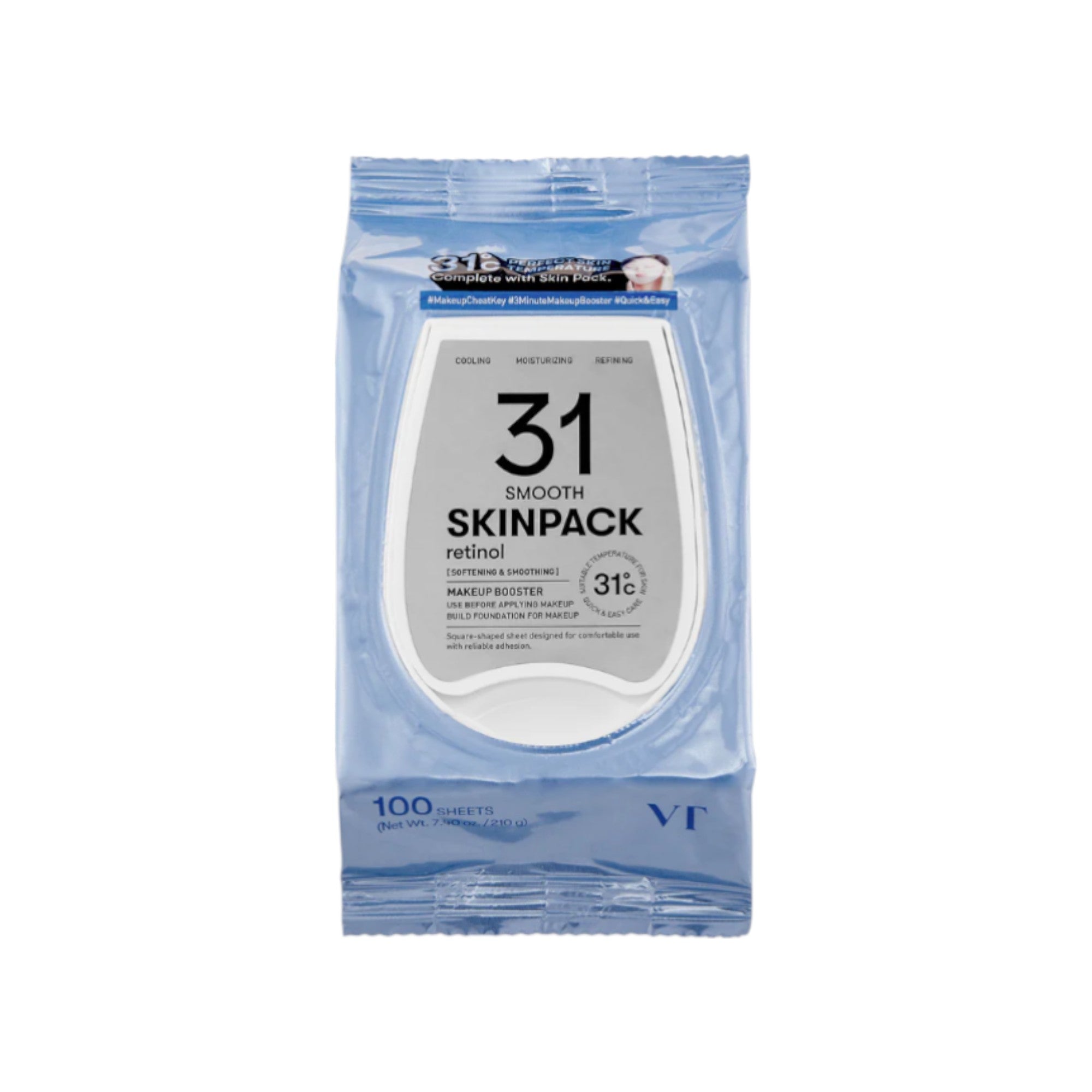 VT COSMETICS SKIN MASK PACK SMOOTH Zestaw kojących płatków do twarzy o działaniu wygładzającym 100 szt.