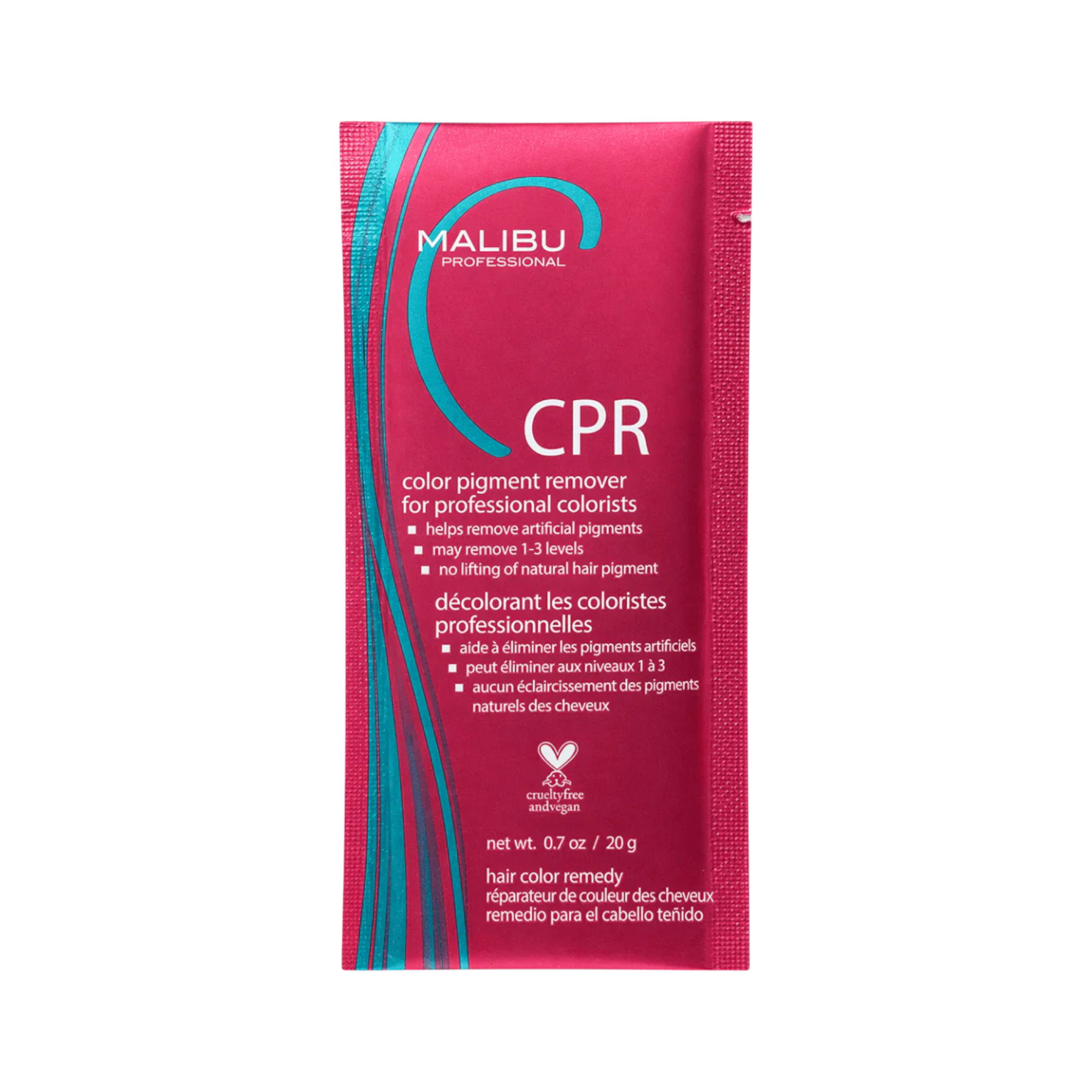 MALIBU C CPR COLOR PIGMENT REMOVER Traitement professionnel pour éliminer les pigments artificiels des cheveux 20 g