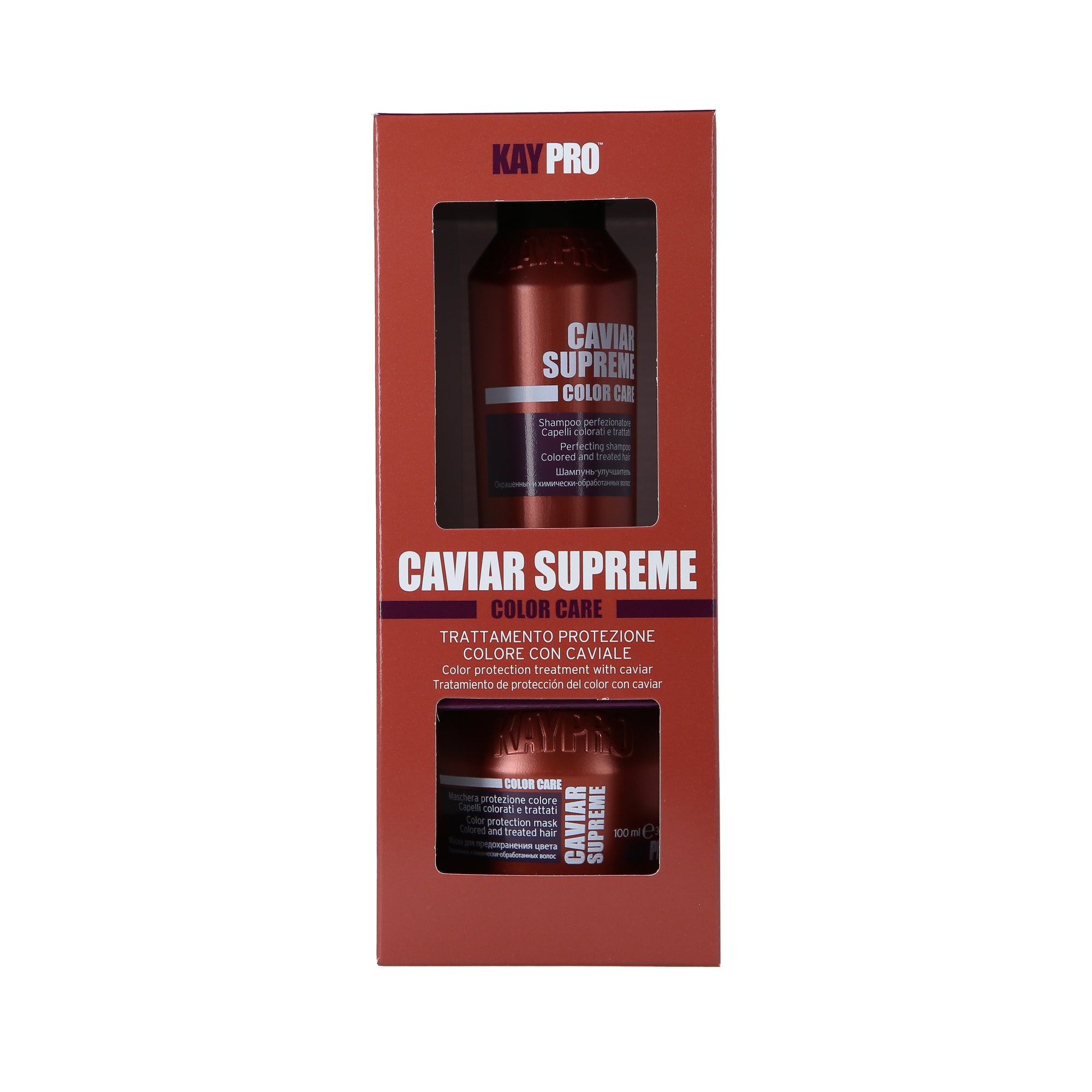 KAYPRO CAVIAR SET Coffret pour cheveux colorés qui prolonge l'intensité de la couleur 2 x 100 ml