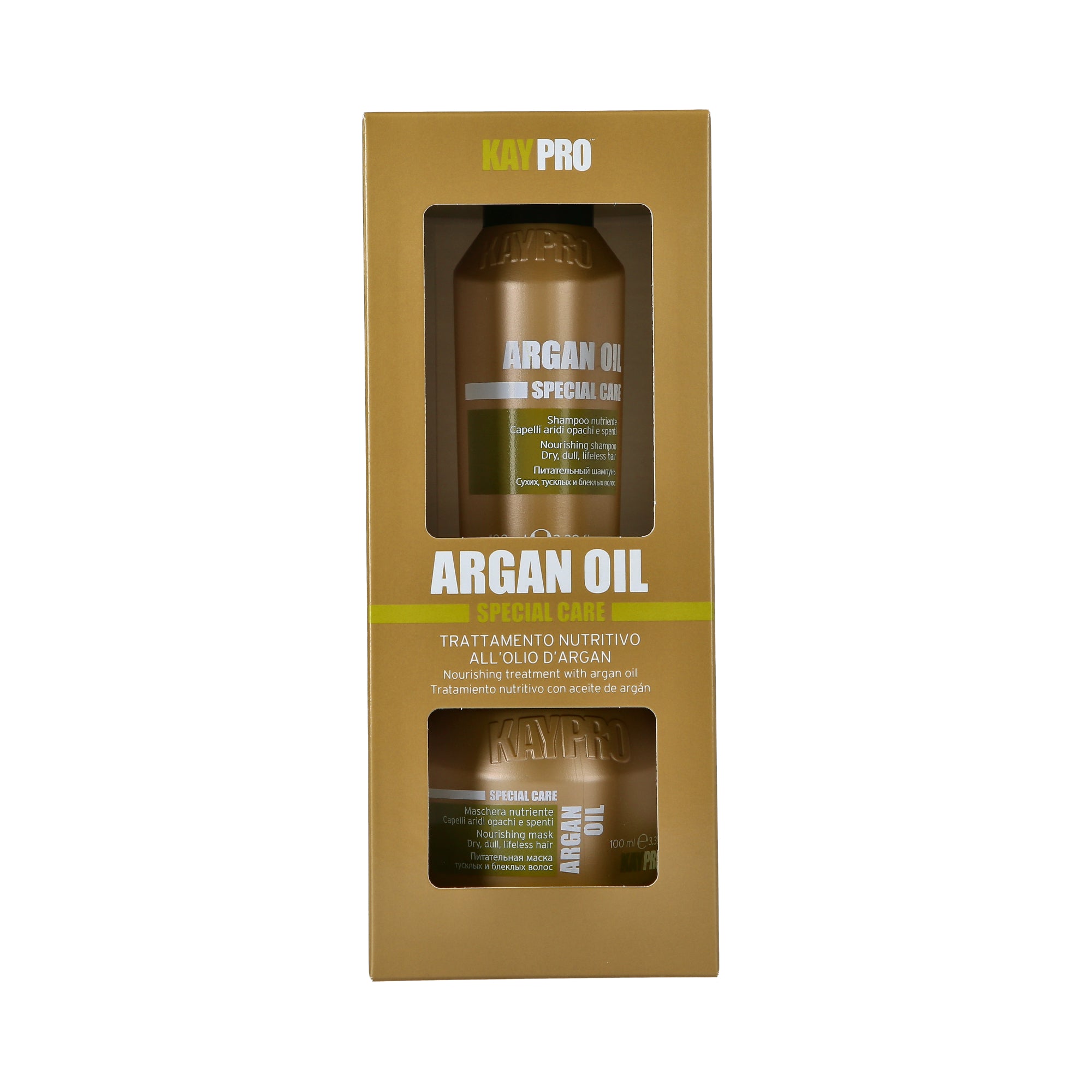 KAYPRO Coffret à l'huile d'argan: Soin hydratant intense pour cheveux secs et fragilisés (2 x 100 ml)