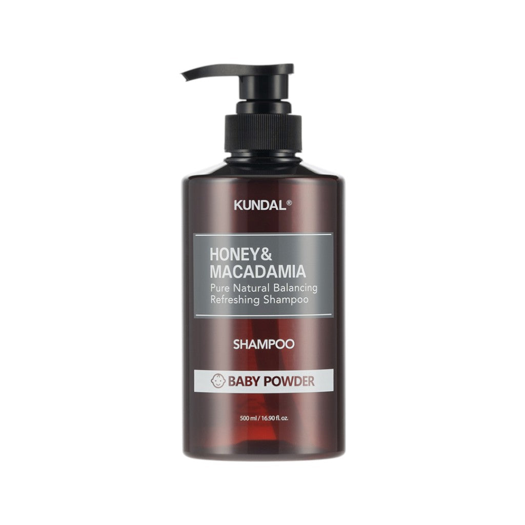KUNDAL HONEY & MACADAMIA Shampoing rafraîchissant, Poudre pour Bébé 500 ml