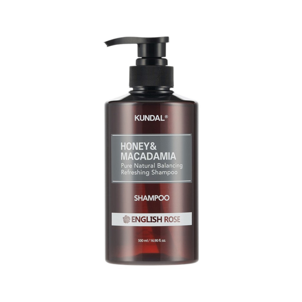 KUNDAL HONEY & MACADAMIA Shampoing rafraîchissant pour cheveux, Rose Anglaise 500 ml