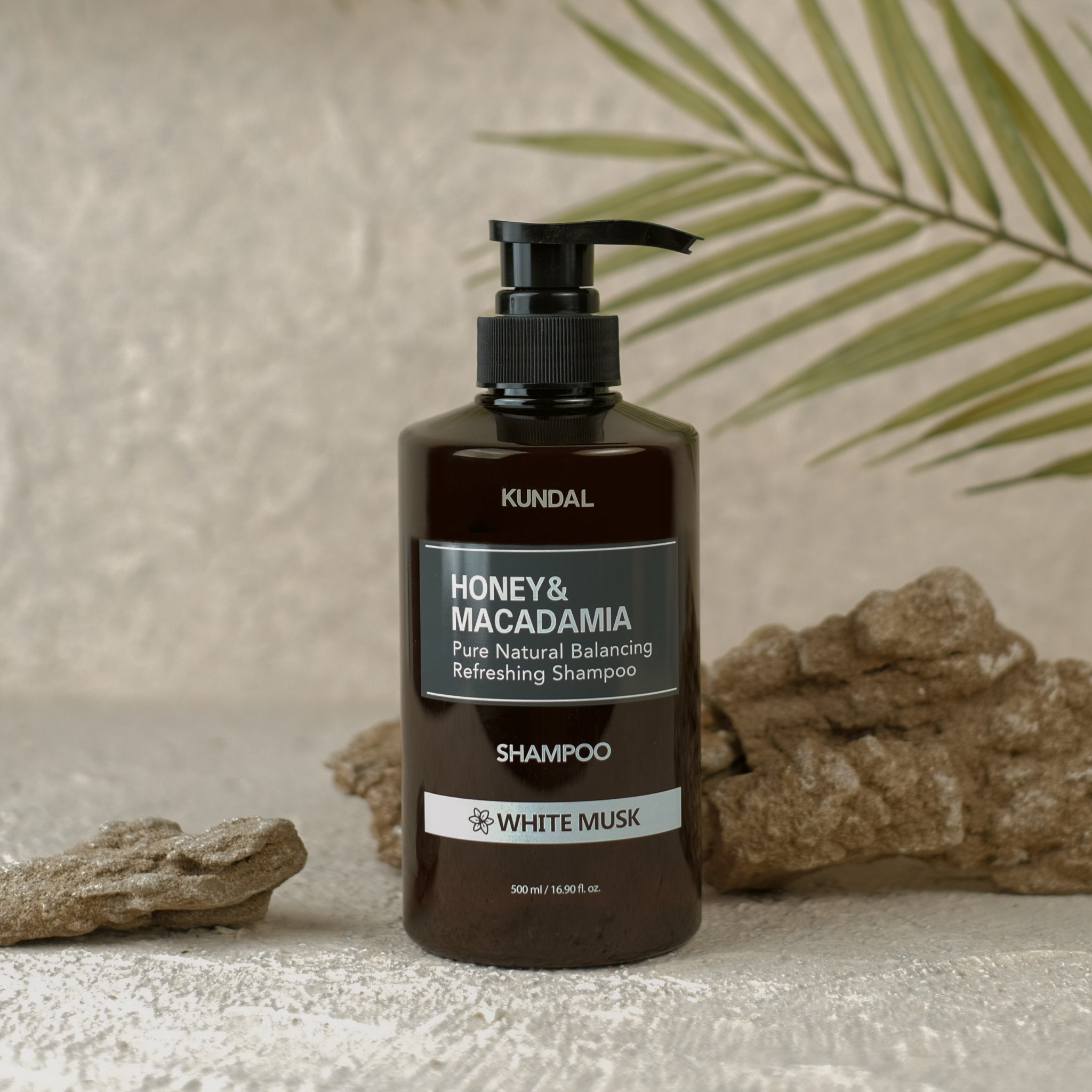 KUNDAL HONEY & MACADAMIA Shampoing rafraîchissant, Musc Blanc 500 ml #2