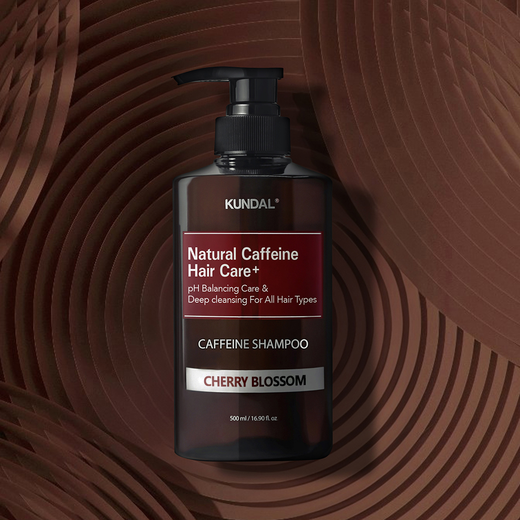 KUNDAL NATURAL CAFFEINE HAIR CARE+ Shampoing purifiant pour cheveux sujets à la chute, Fleur de Cerisier 500 ml #2