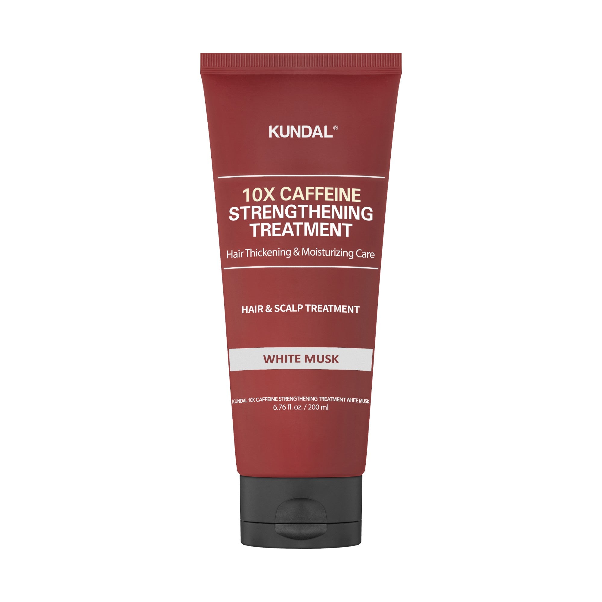 KUNDAL 10X TRAITEMENT RENFORCANT À LA CAFÉINE Après-shampooing fortifiant intensément, Musc Blanc 200 ml