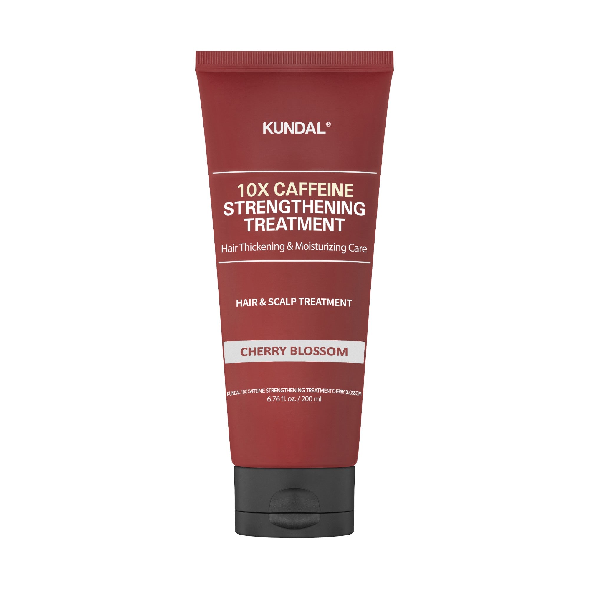 KUNDAL 10X TRAITEMENT RENFORCANT À LA CAFÉINE Après-shampooing fortifiant intensément, Fleur de Cerisier 200 ml
