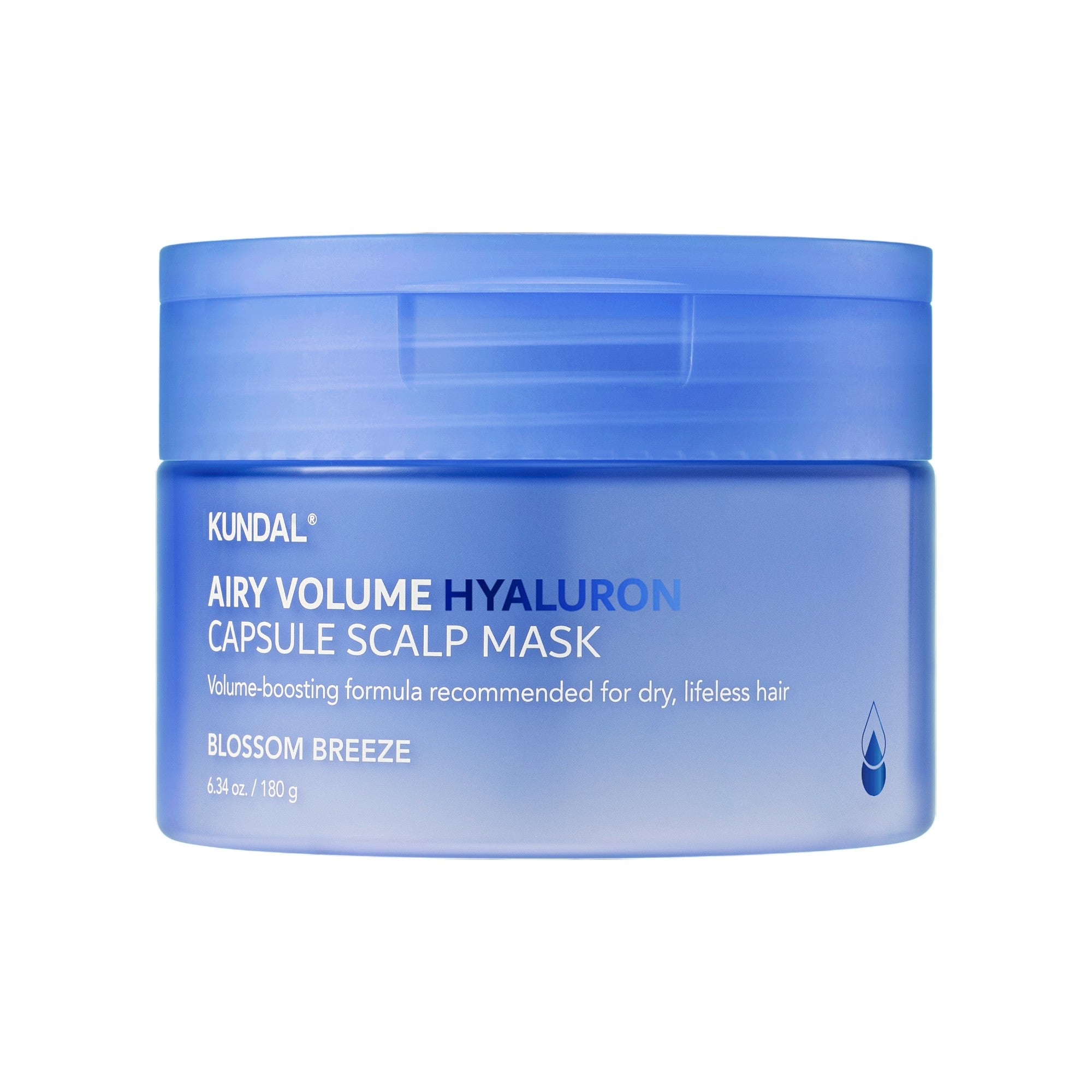 KUNDAL AIRY VOLUME HYALURON CAPSULE SCALP Masque léger pour cuir chevelu pour cheveux fins Blossom Breeze 180 g
