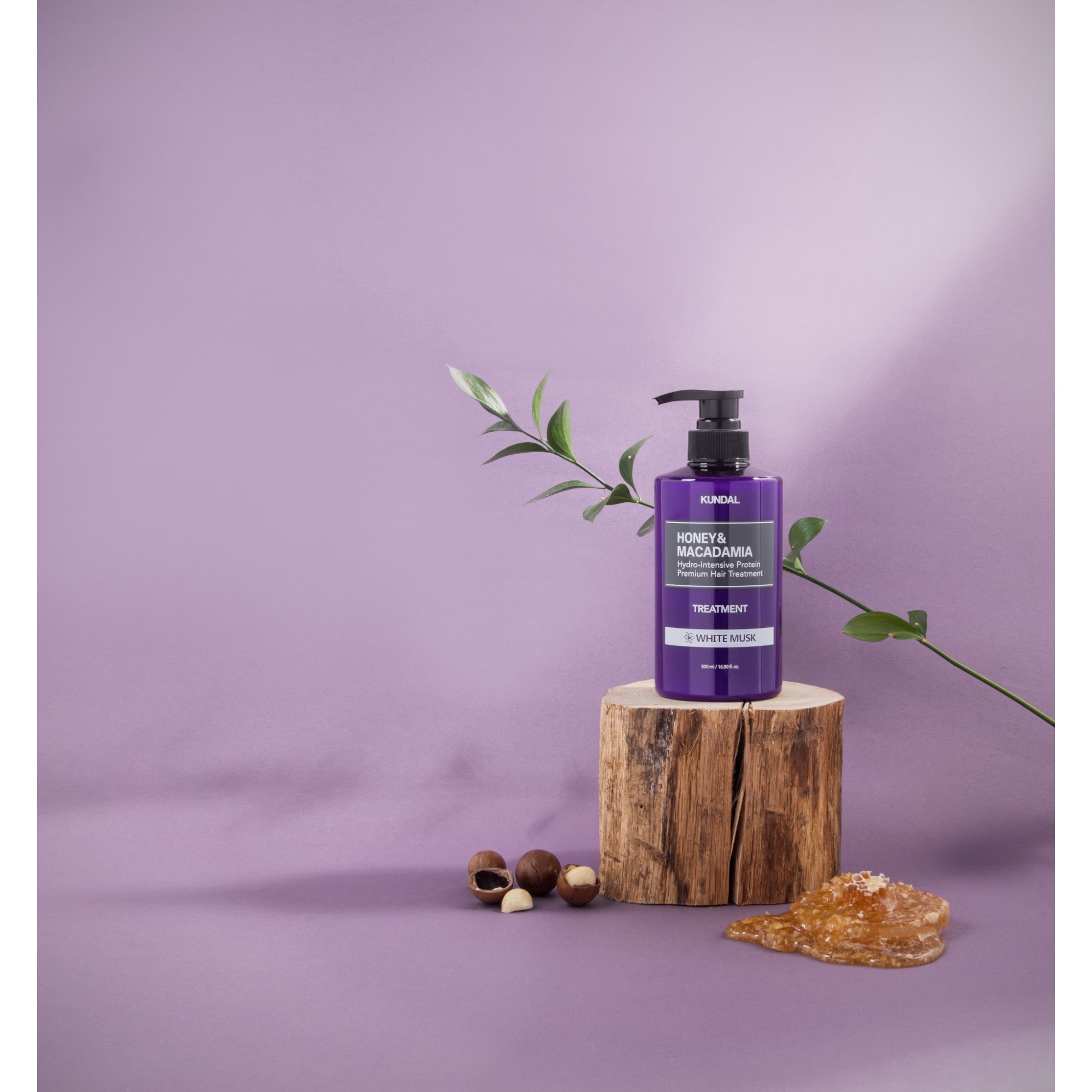 KUNDAL HONEY & MACADAMIA Après-shampooing hydratant intensément Musc Blanc 500 ml #4