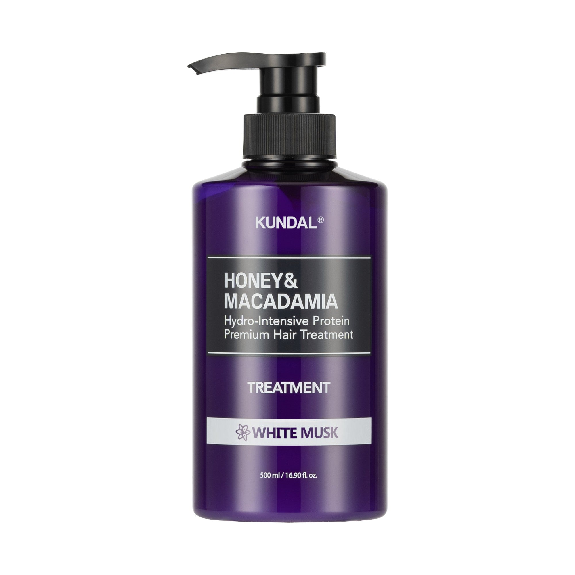 KUNDAL HONEY & MACADAMIA Après-shampooing hydratant intensément Musc Blanc 500 ml