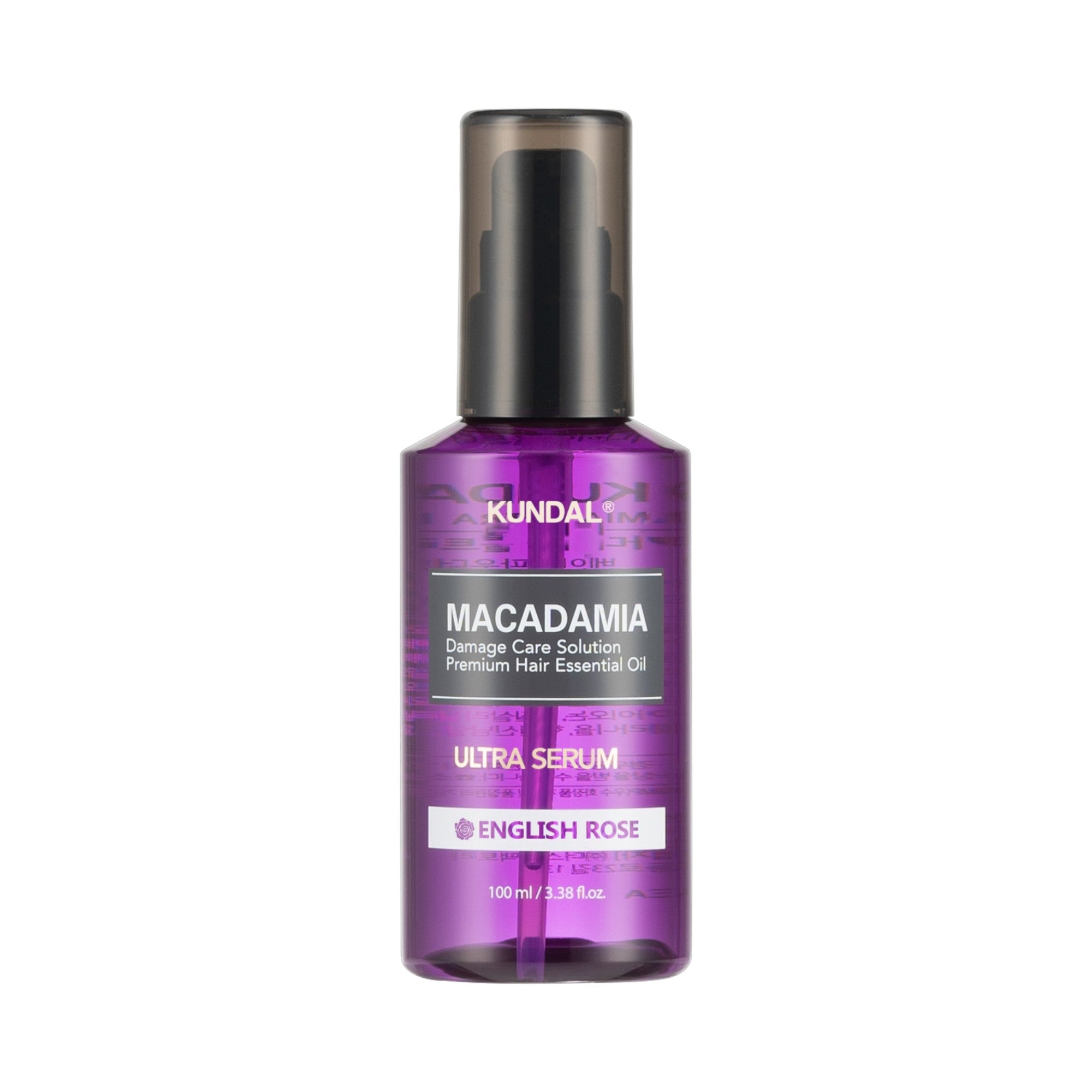 KUNDAL MACADAMIA ULTRA HAIR SERUM Sérum capillaire régénérant intensément Rose Anglaise 100 ml