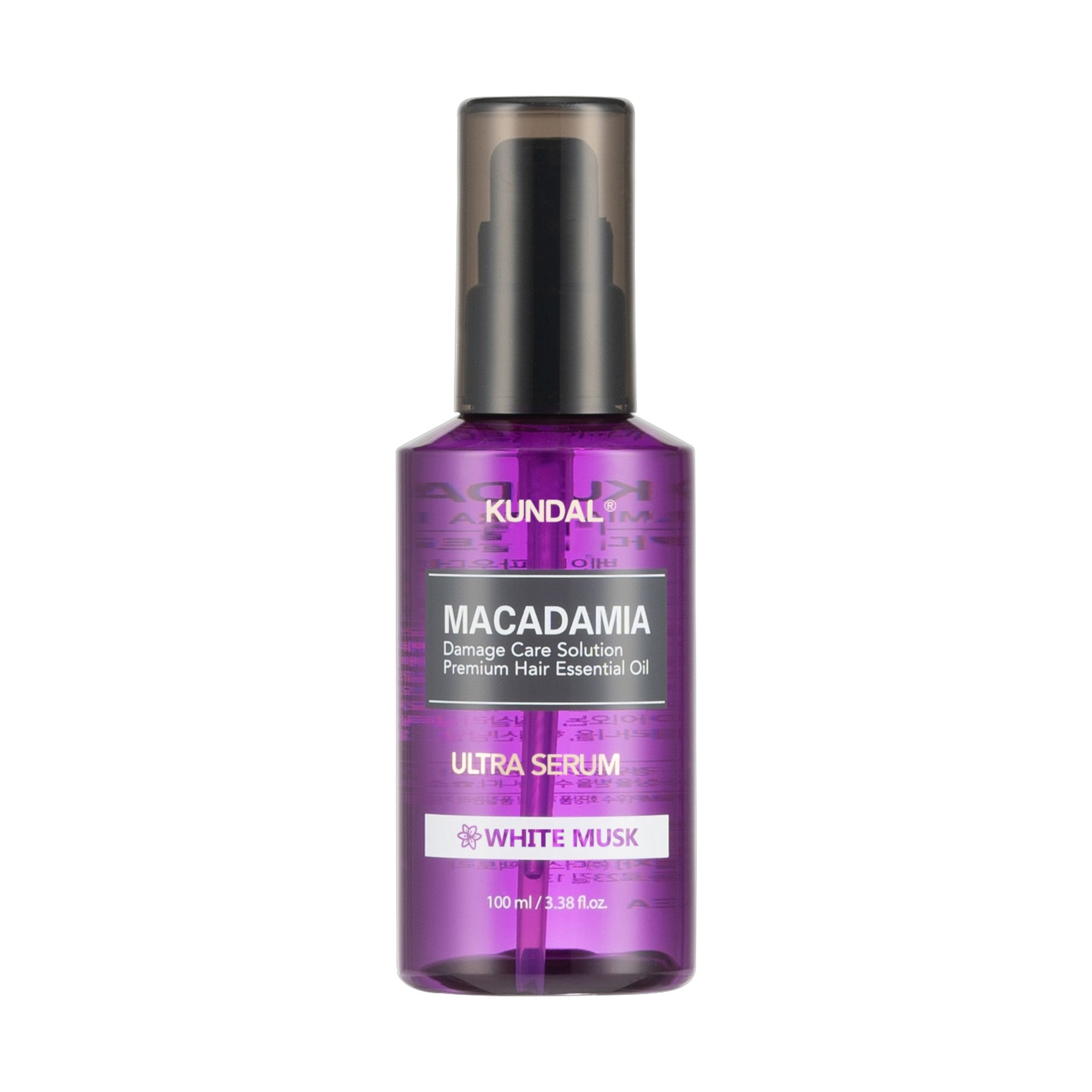 KUNDAL MACADAMIA ULTRA HAIR SERUM Sérum capillaire régénérant intensément Musc Blanc 100 ml