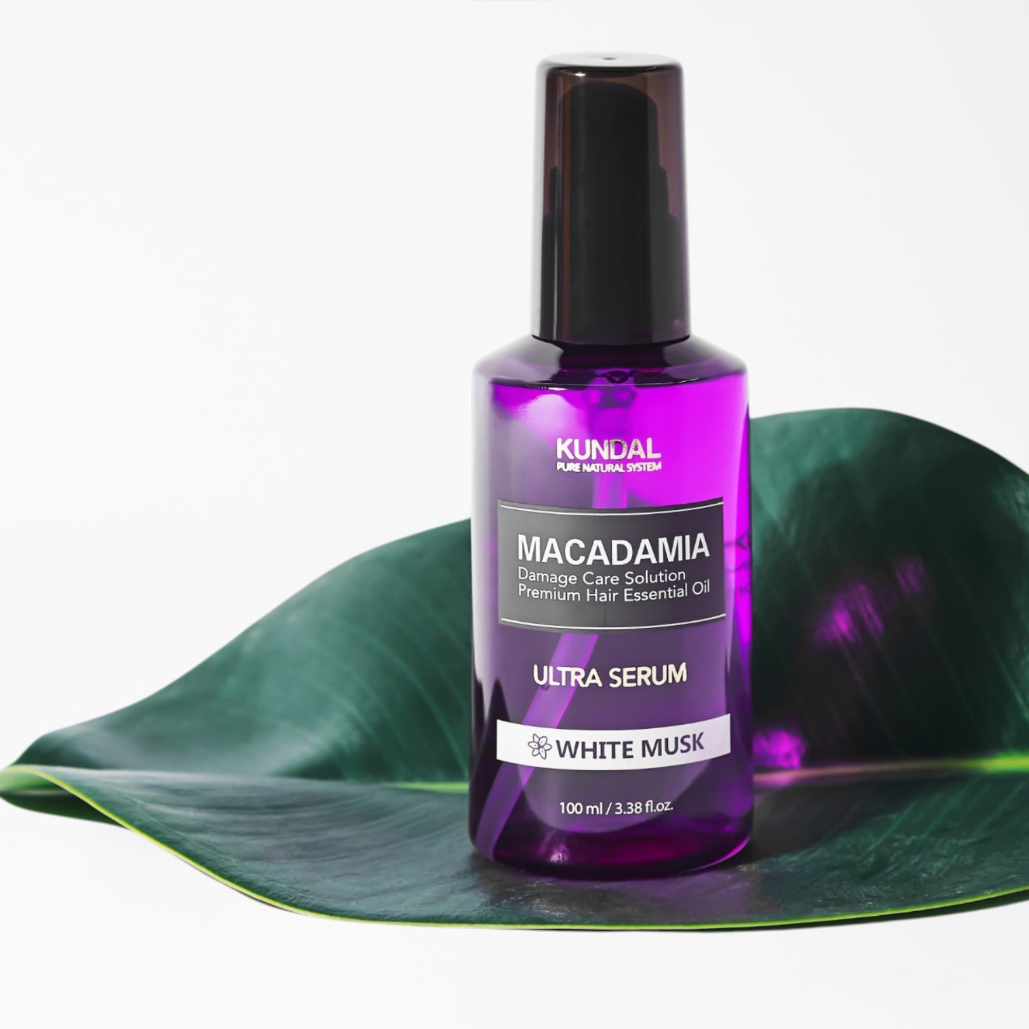 KUNDAL MACADAMIA ULTRA HAIR SERUM Sérum capillaire régénérant intensément Musc Blanc 100 ml #2