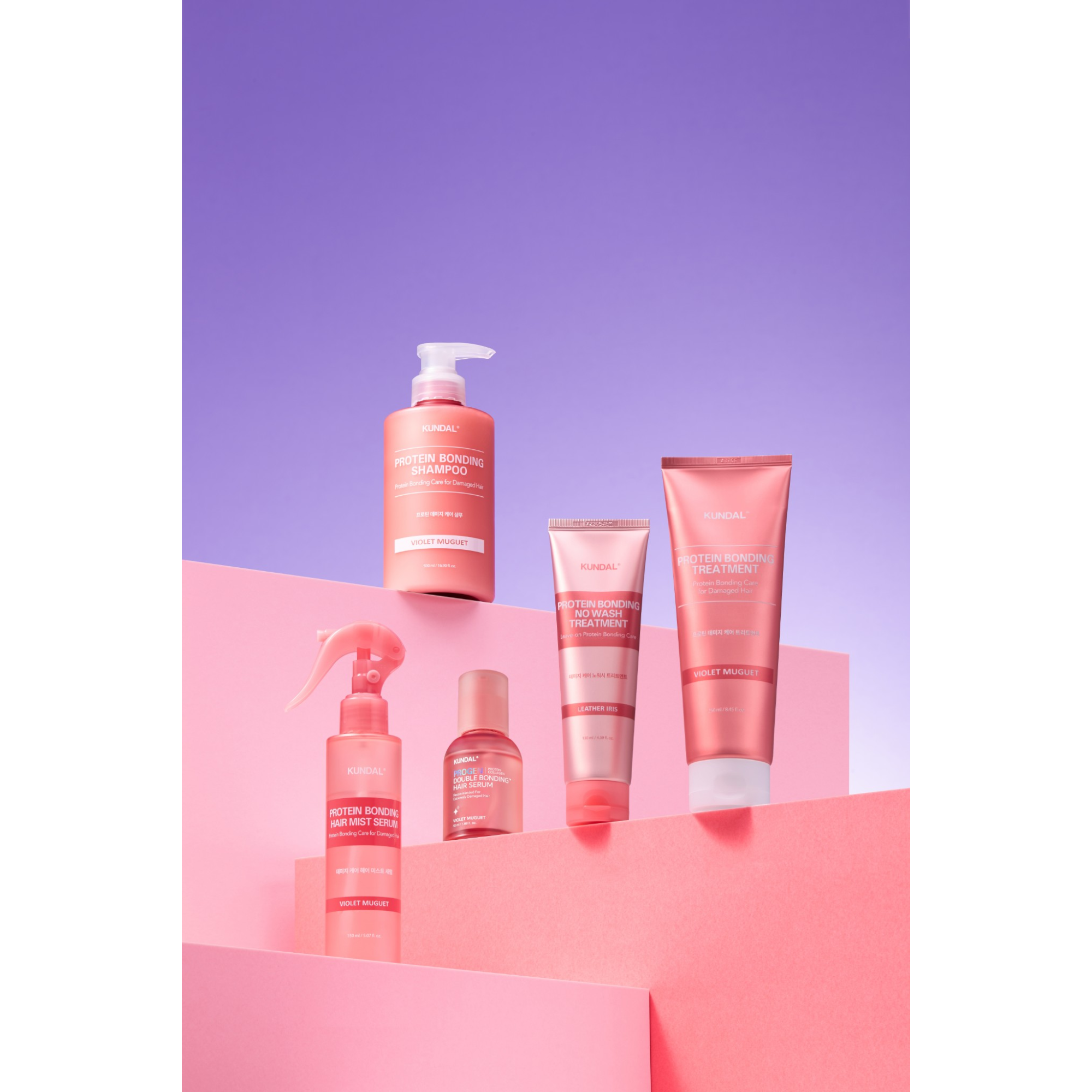 KUNDAL PROGEN DOUBLE BONDING Sérum régénérant intensément qui reconstruit les liaisons capillaires Violet Muguet 50 ml #4
