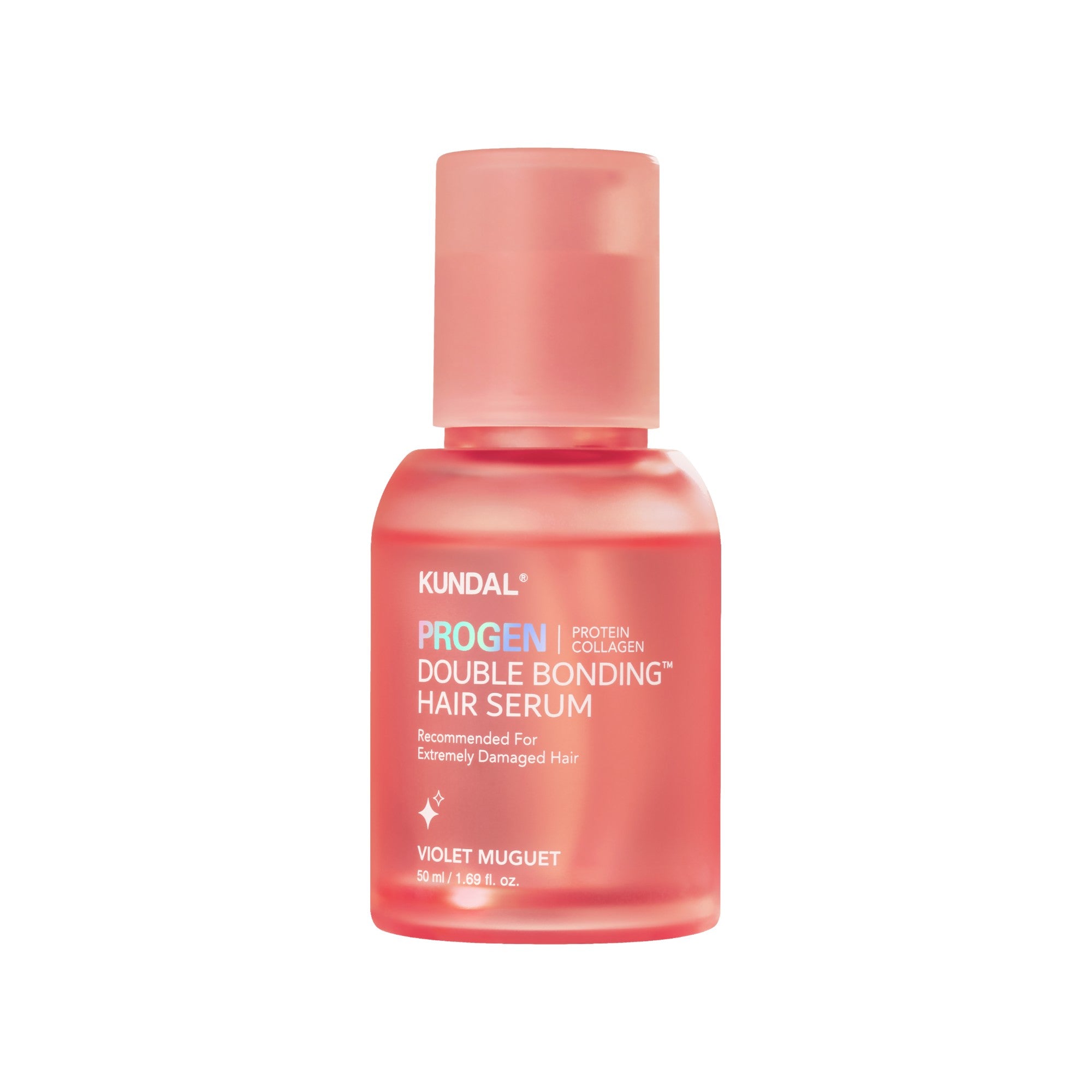 KUNDAL PROGEN DOUBLE BONDING Sérum régénérant intensément qui reconstruit les liaisons capillaires Violet Muguet 50 ml