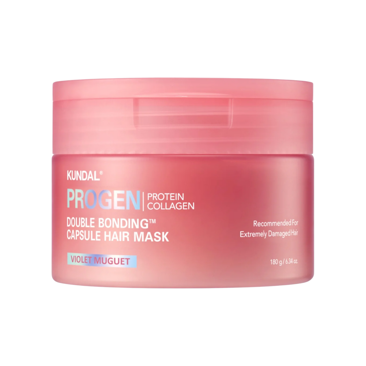 KUNDAL PROGEN DOUBLE BONDING CAPSULE Masque régénérant intensément qui reconstruit les liaisons capillaires Violet Muguet 180 g