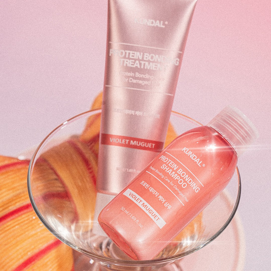 KUNDAL PROTEIN BONDING Shampoing capillaire régénérant en profondeur Violet Muguet 50 ml #2