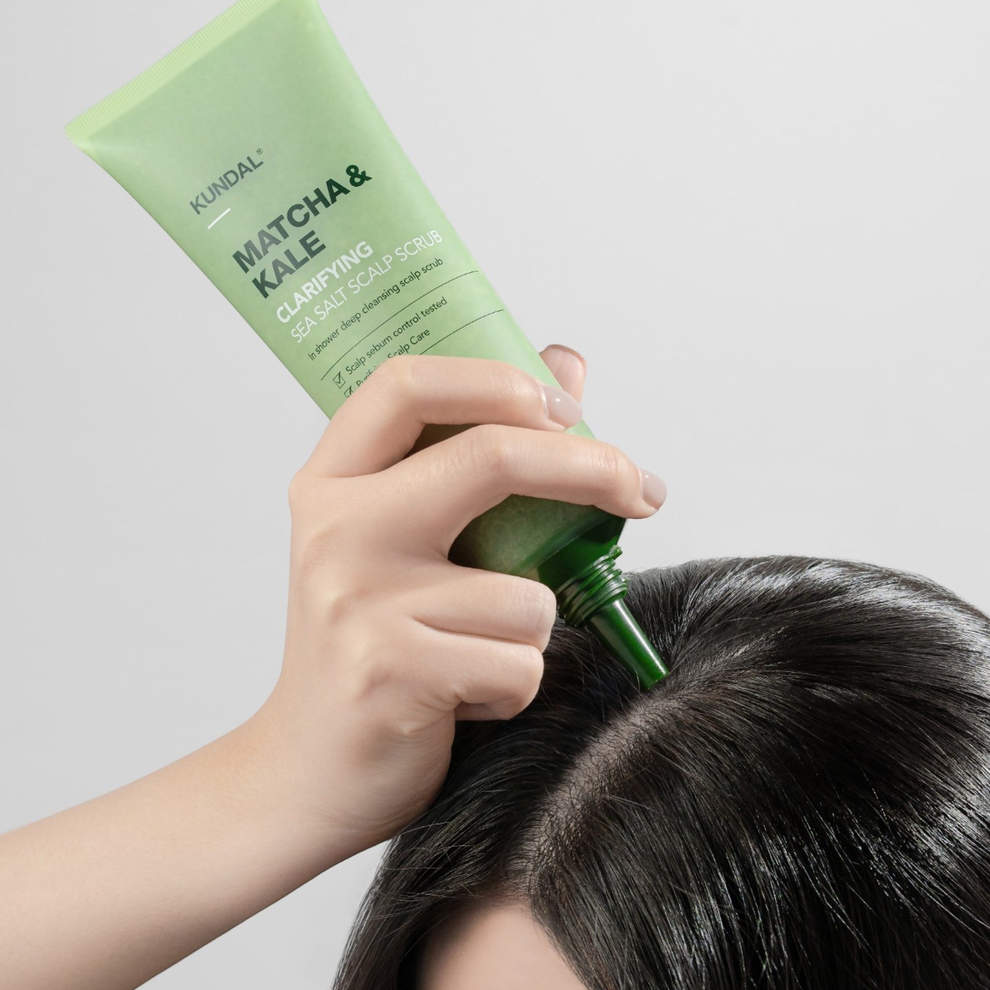 KUNDAL MATCHA&KALE GOMMAGE CLARIFIANT AU SEL MARIN Peeling trichologique du cuir chevelu Herbe Menthe 200 g #4