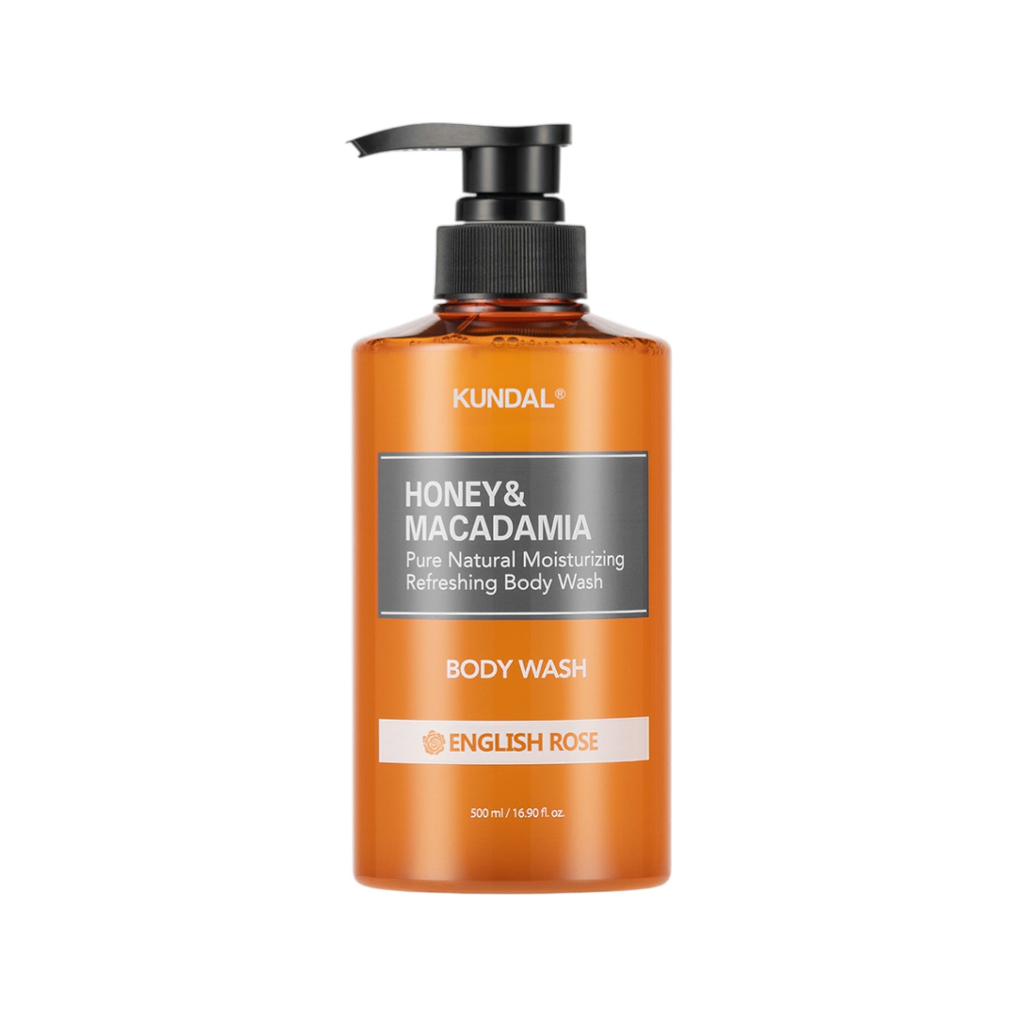 KUNDAL HONEY & MACADAMIA Gel nettoyant rafraîchissant pour le corps Rose Anglaise 500 ml