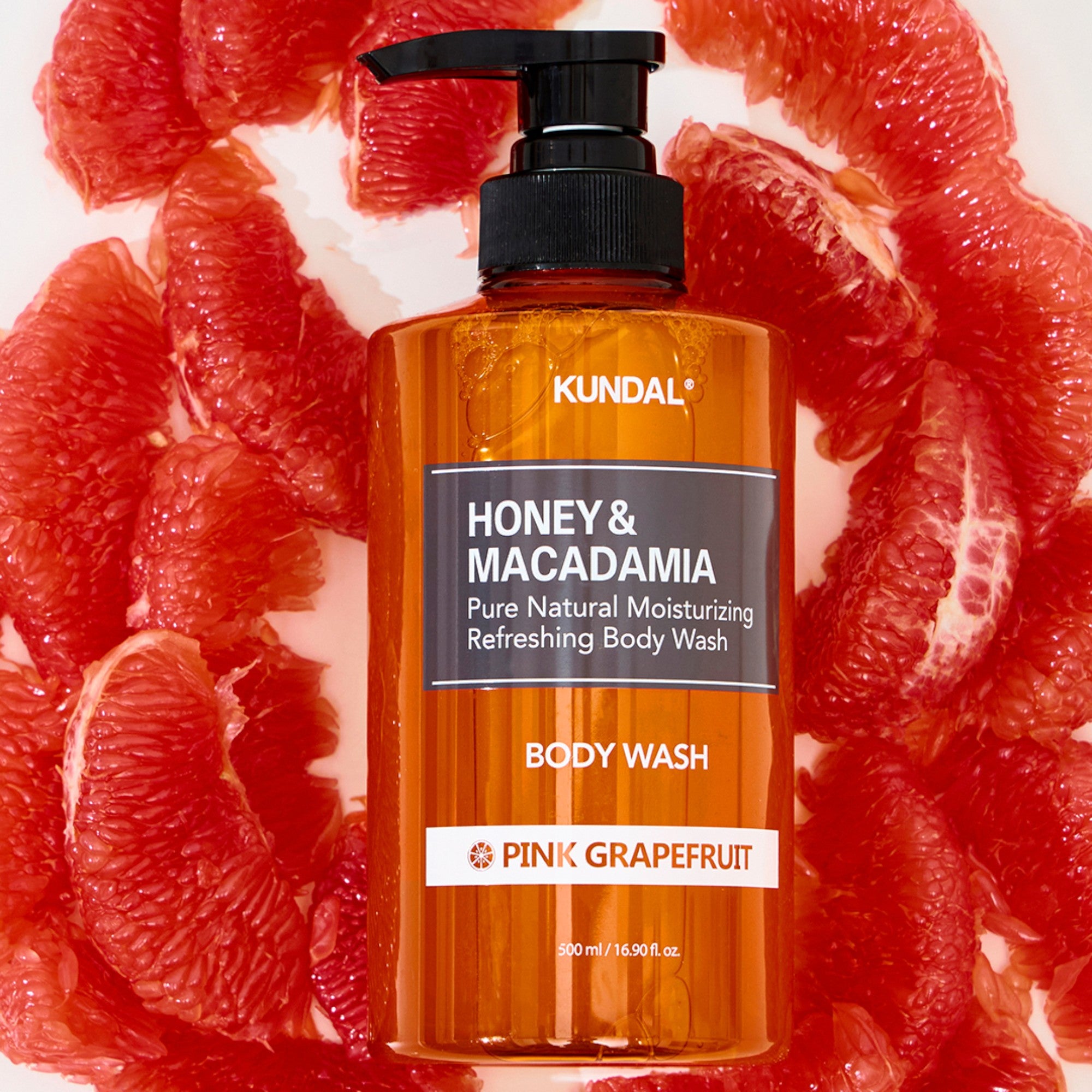 KUNDAL HONEY & MACADAMIA Gel nettoyant pour le corps rafraîchissant au pamplemousse 500 ml #4