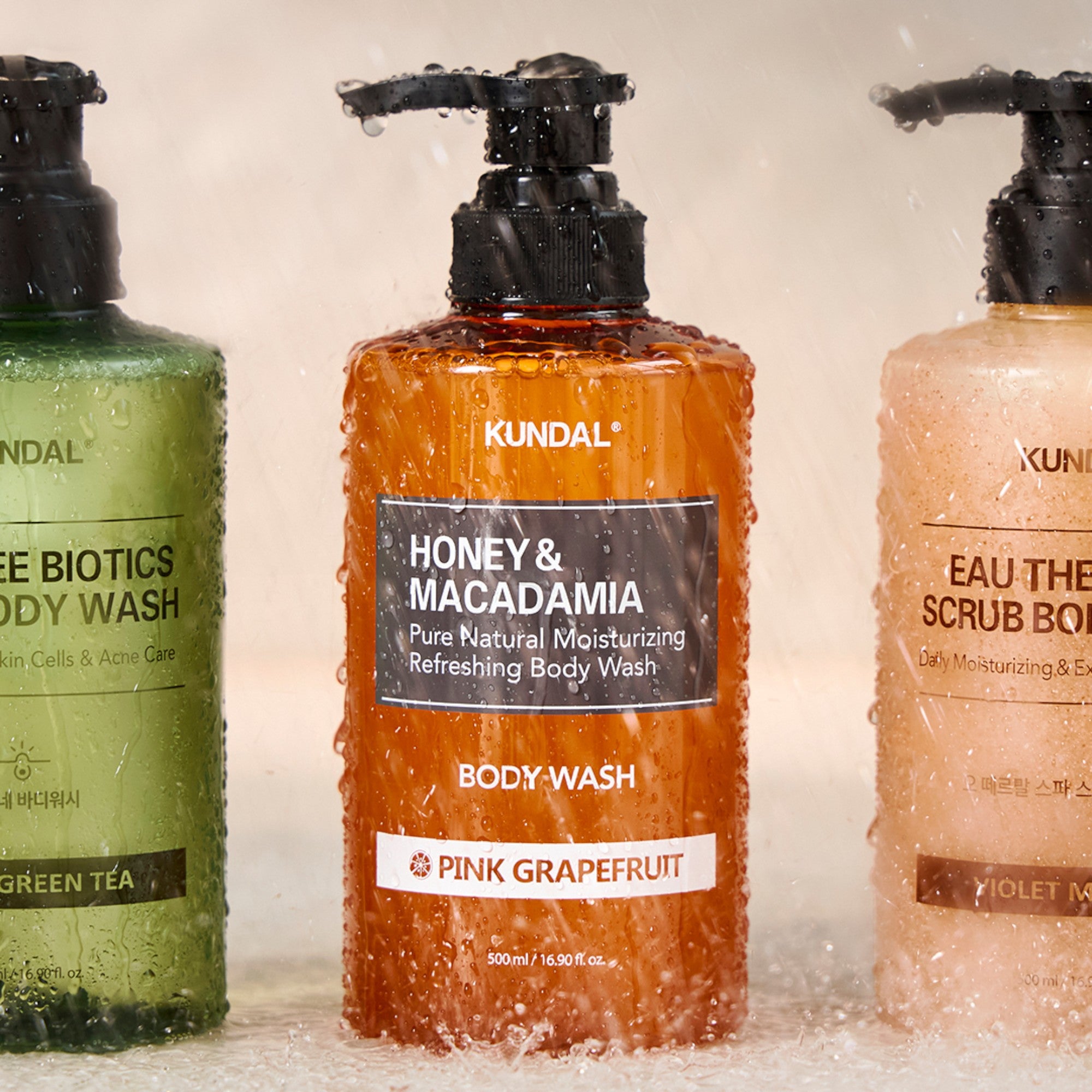 KUNDAL HONEY & MACADAMIA Gel nettoyant pour le corps rafraîchissant au pamplemousse 500 ml #3