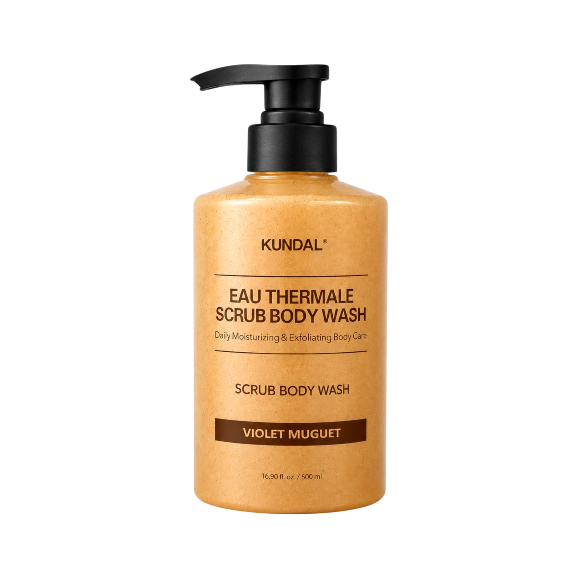 KUNDAL EAU THERMALE SCRUB BODY WASH Gel douche peeling Violet Muguet 500 ml