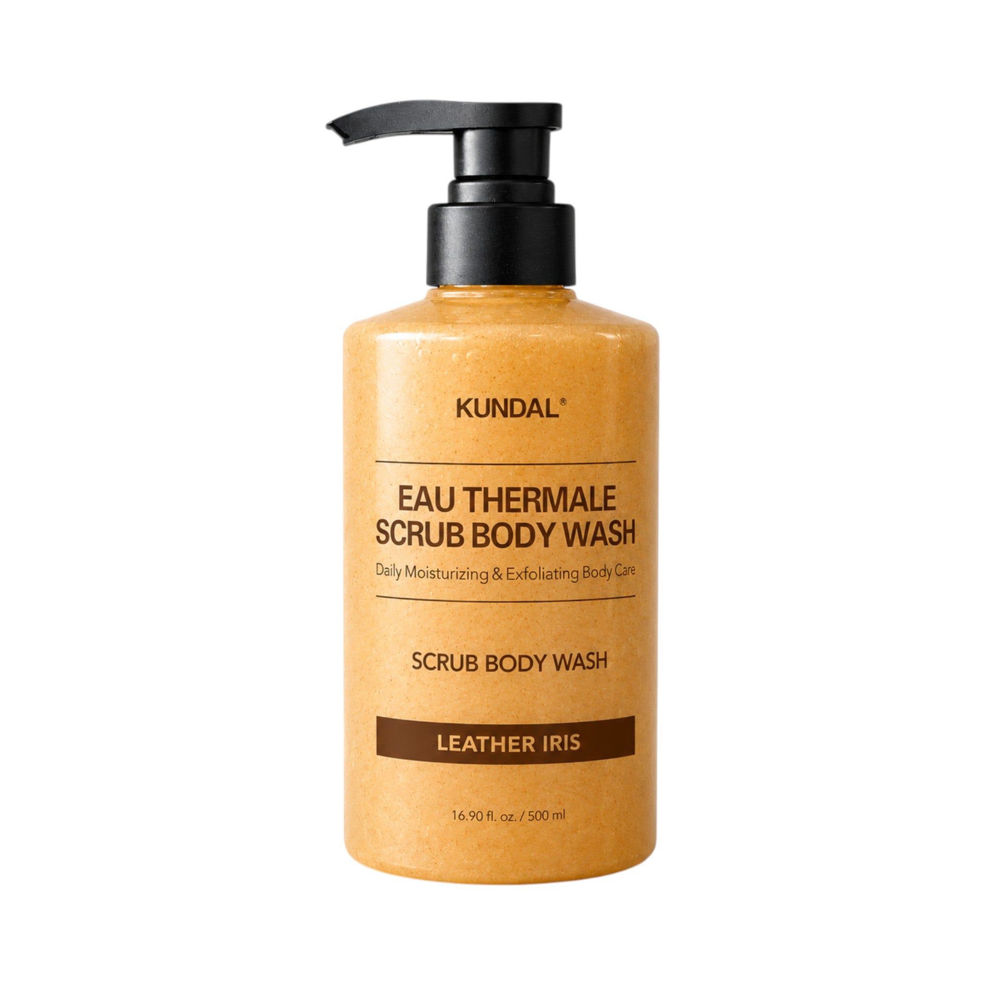 KUNDAL EAU THERMALE SCRUB BODY WASH Gel douche peeling Cuir Iris 500 ml