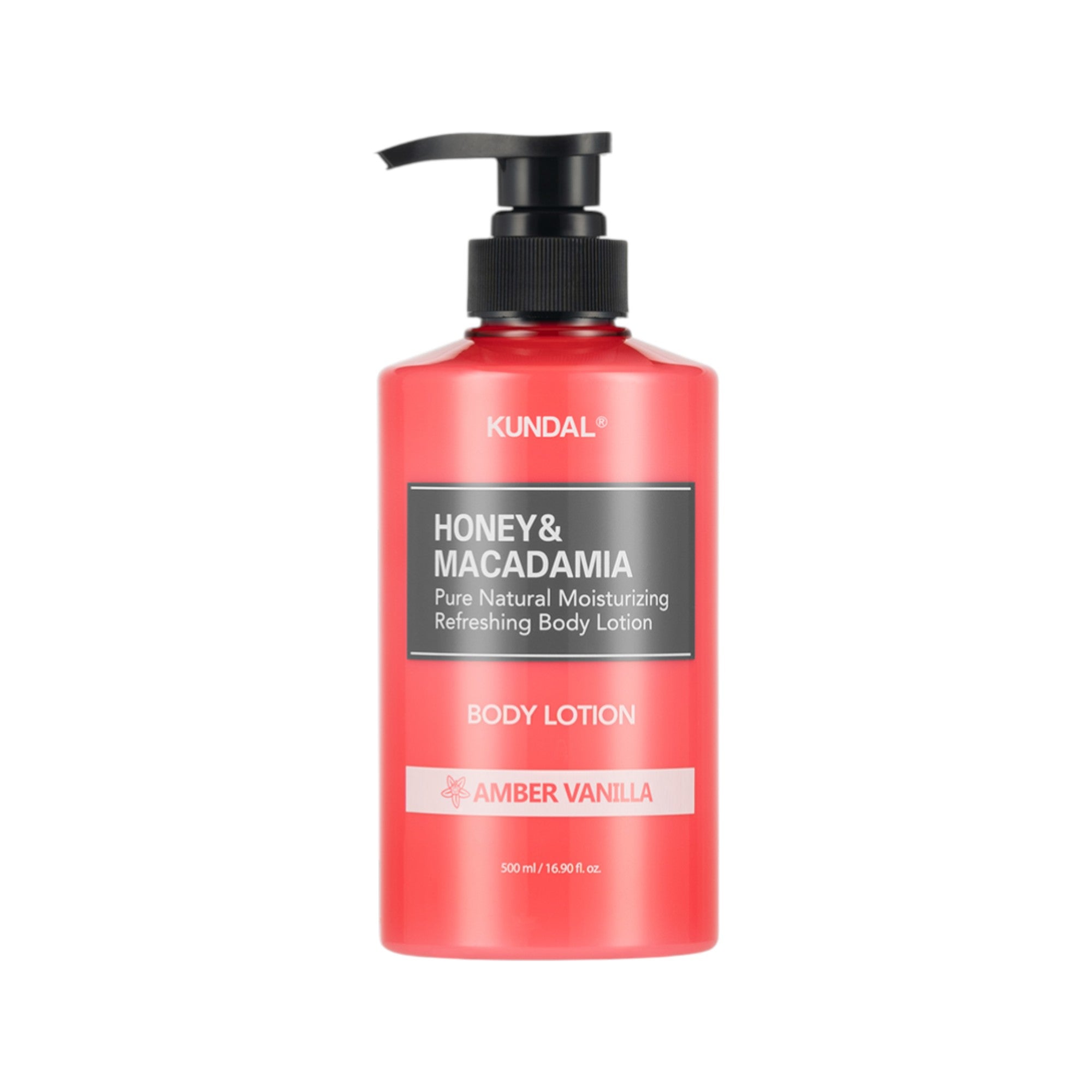 KUNDAL HONEY & MACADAMIA Lait corporel hydratant Ambre Vanille 500 ml