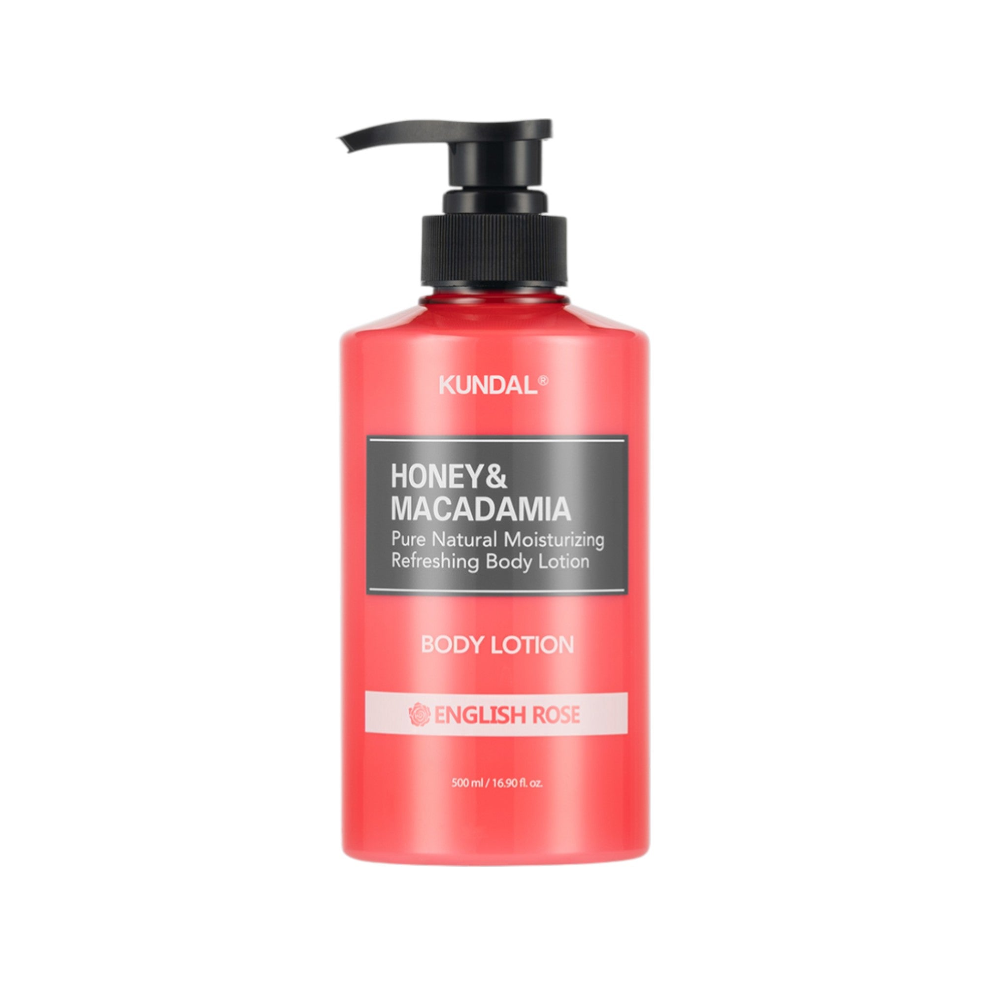 KUNDAL HONEY & MACADAMIA Baume hydratant corps Rose Anglaise 500 ml