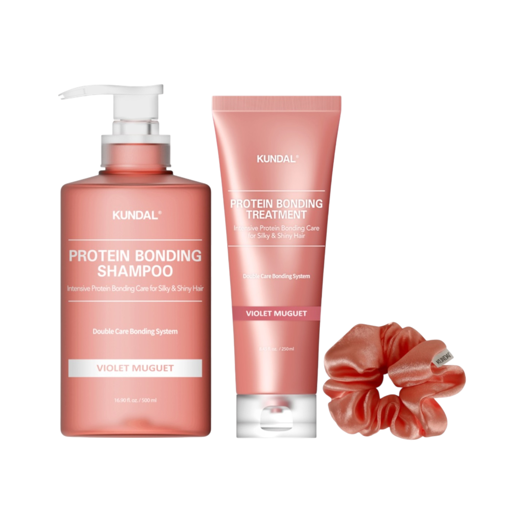 KUNDAL SILKU GLOW EDITION Intensywnie regenerujący zestaw do pielęgnacji włosów Violet Muguet 2 x 500 ml #2