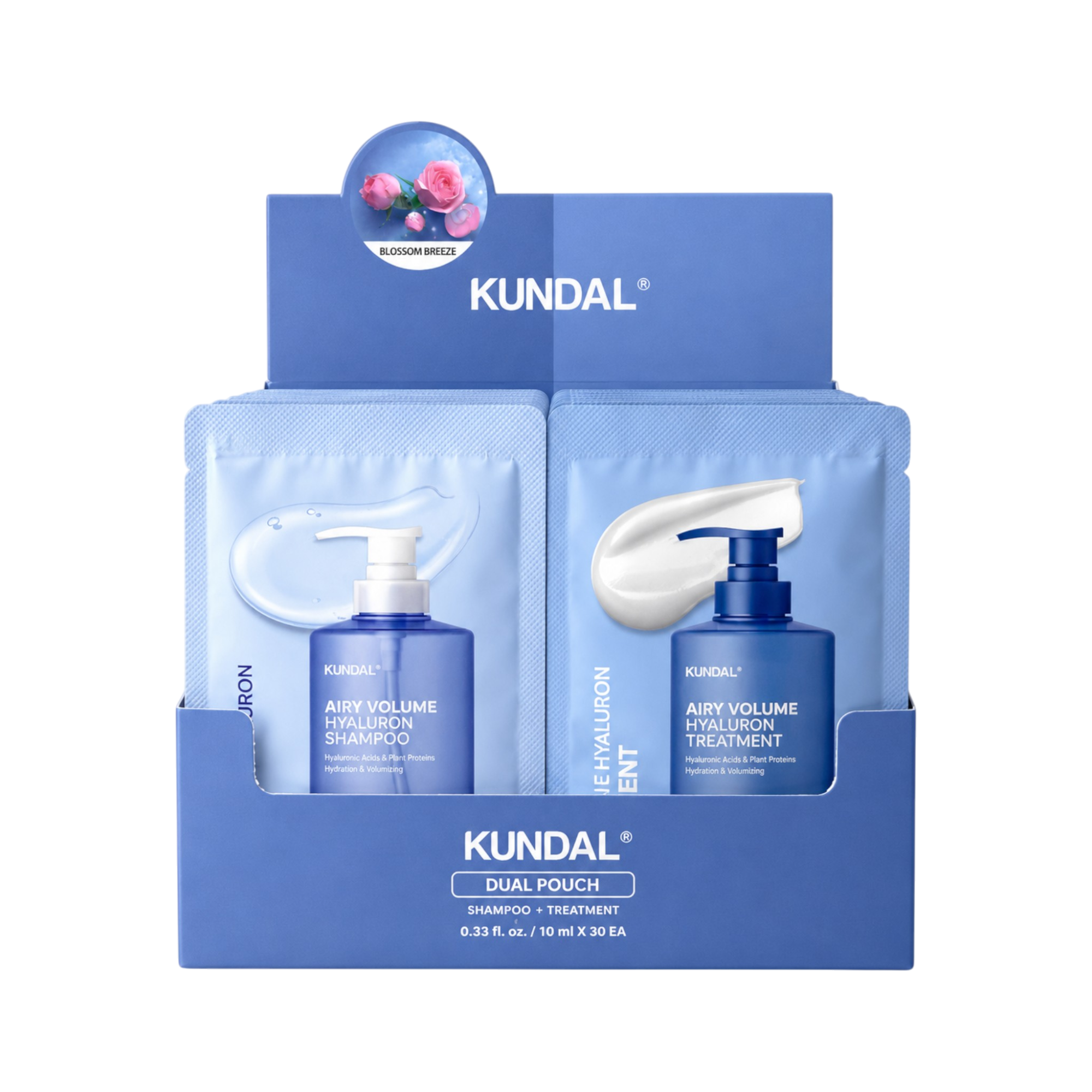 KUNDAL AIRY VOLUME Blossom Breeze soin capillaire volumateur coffret sachet 2 x 10 ml