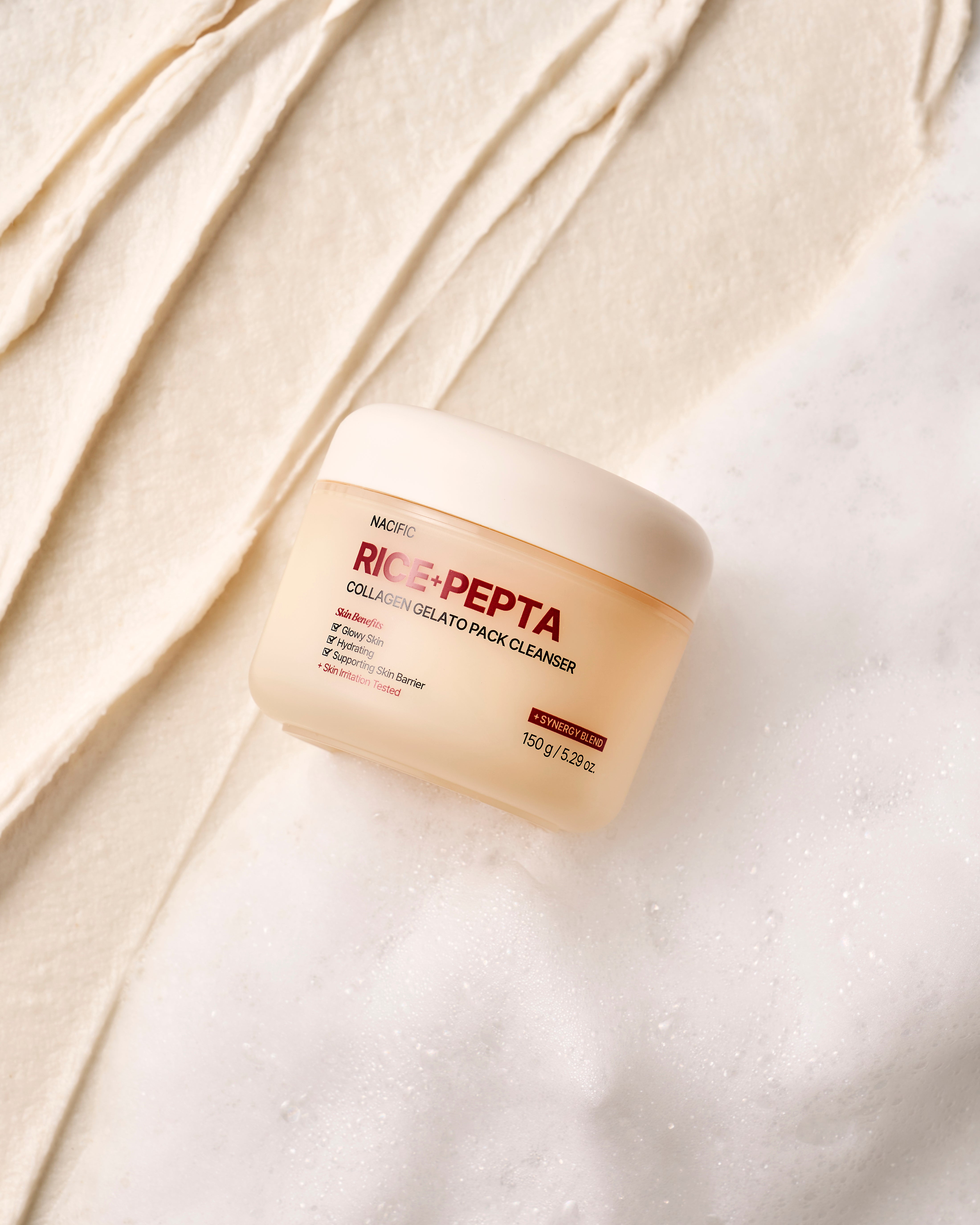 NAFIQUE RICE + NETTOYANT GEL GEL DE COLLAGÈNE PEPTA Masque nettoyant nettoyant et gel 2in1, 150 g #4