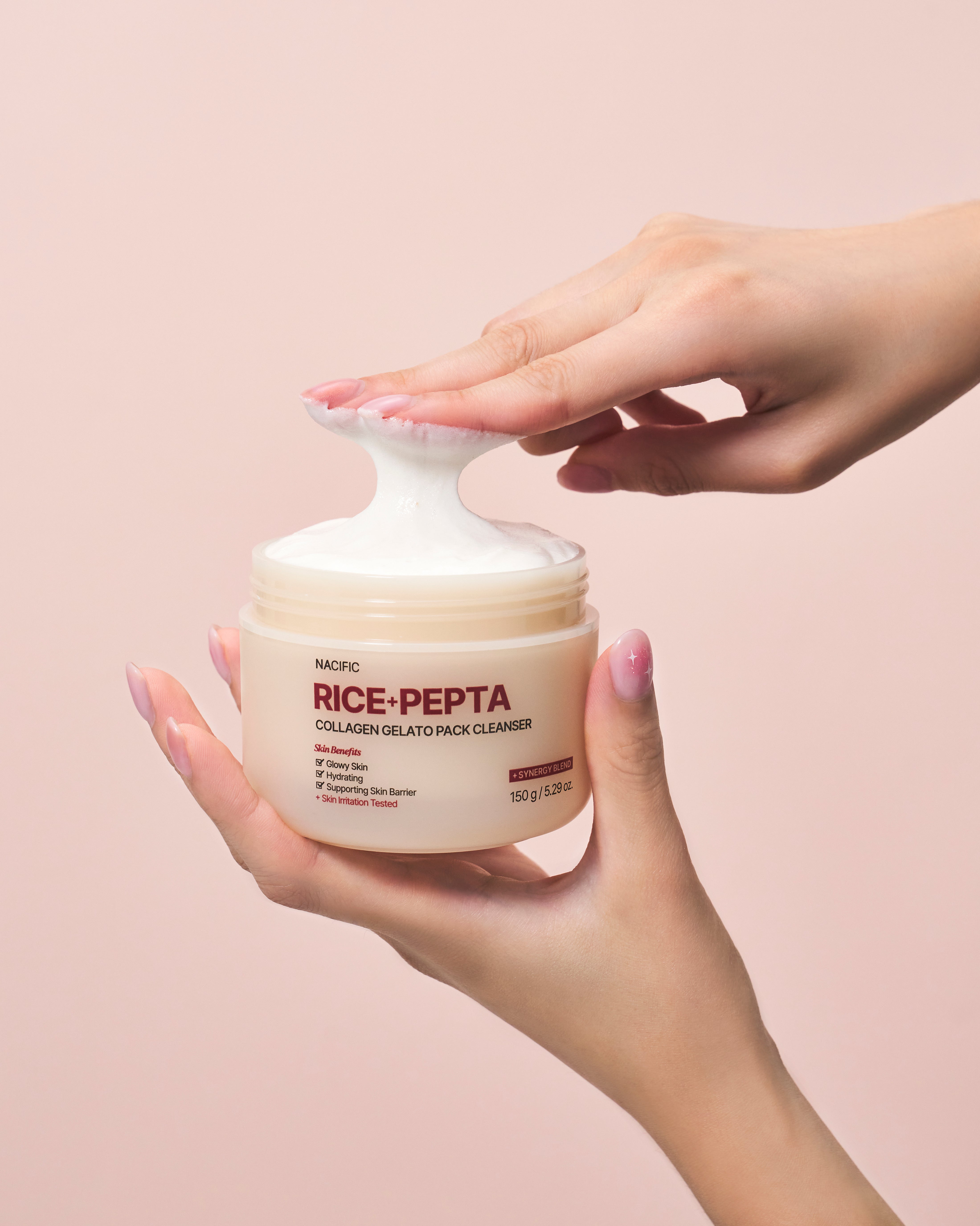 NAFIQUE RICE + NETTOYANT GEL GEL DE COLLAGÈNE PEPTA Masque nettoyant nettoyant et gel 2in1, 150 g #3