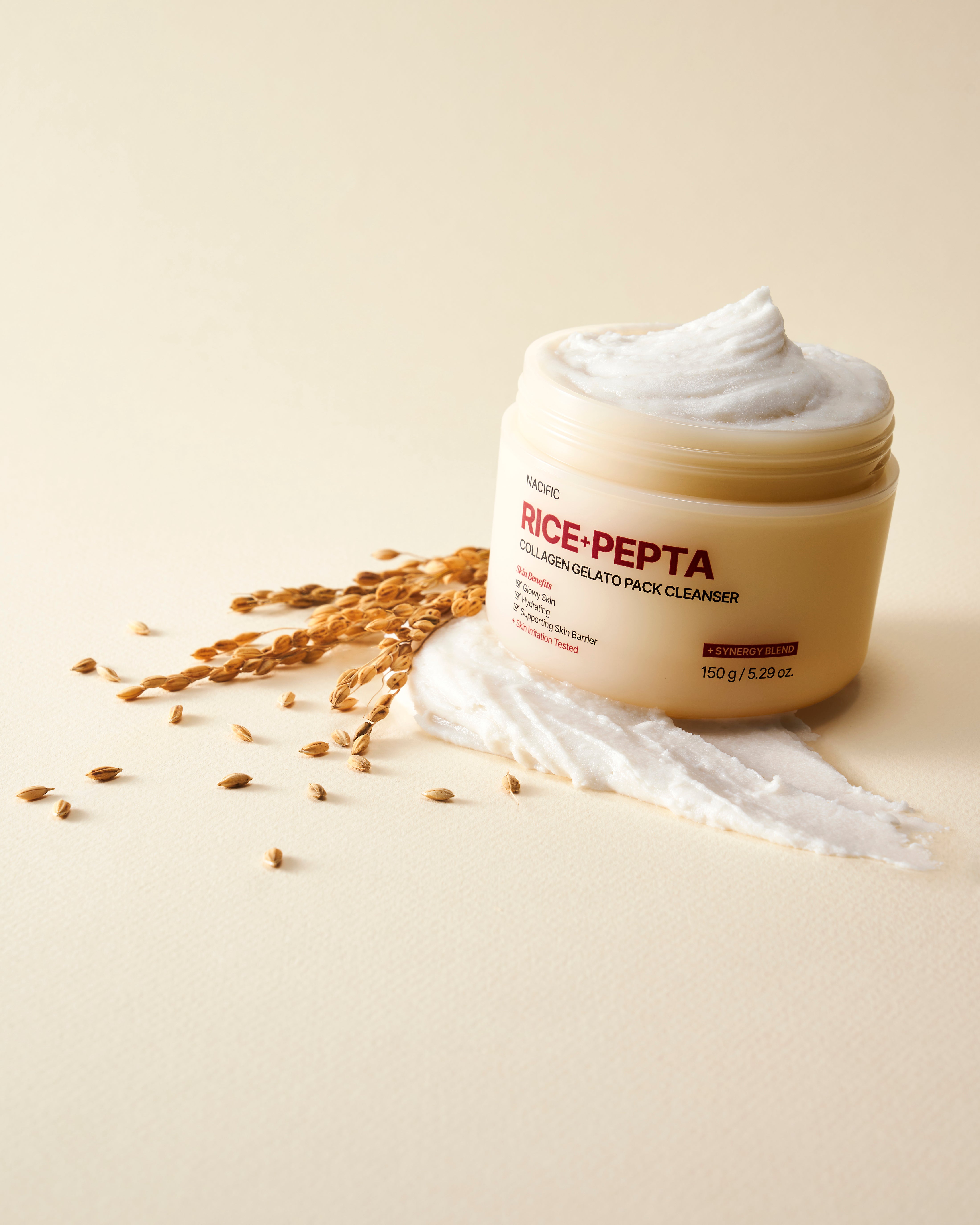 NAFIQUE RICE + NETTOYANT GEL GEL DE COLLAGÈNE PEPTA Masque nettoyant nettoyant et gel 2in1, 150 g #5