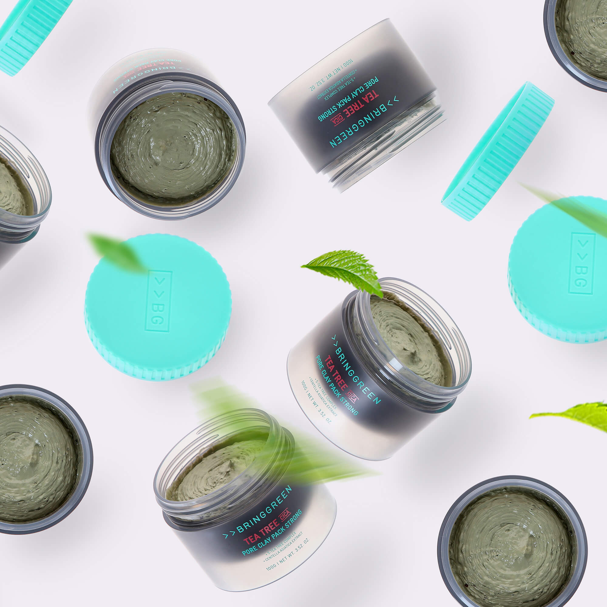 BRINGGREEN Tea Tree Cica Pore Clay Pack Strong – Maschera viso all'argilla detergente intensiva con tea tree e cica 100 g #6