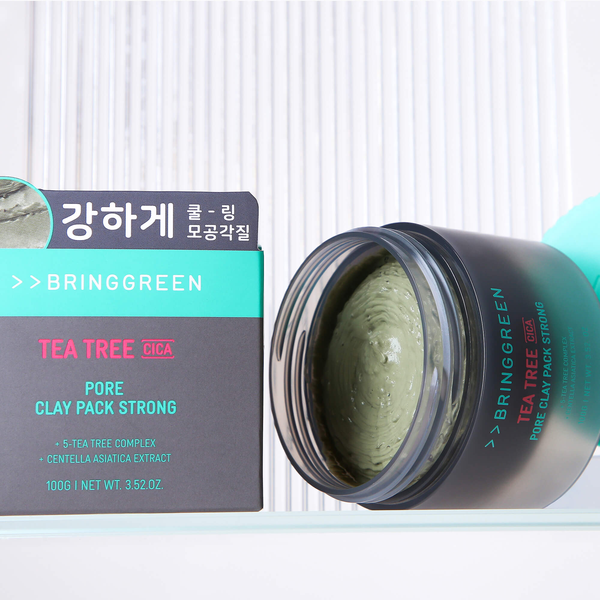 BRINGGREEN Tea Tree Cica Pore Clay Pack Strong – Maschera viso all'argilla detergente intensiva con tea tree e cica 100 g #7