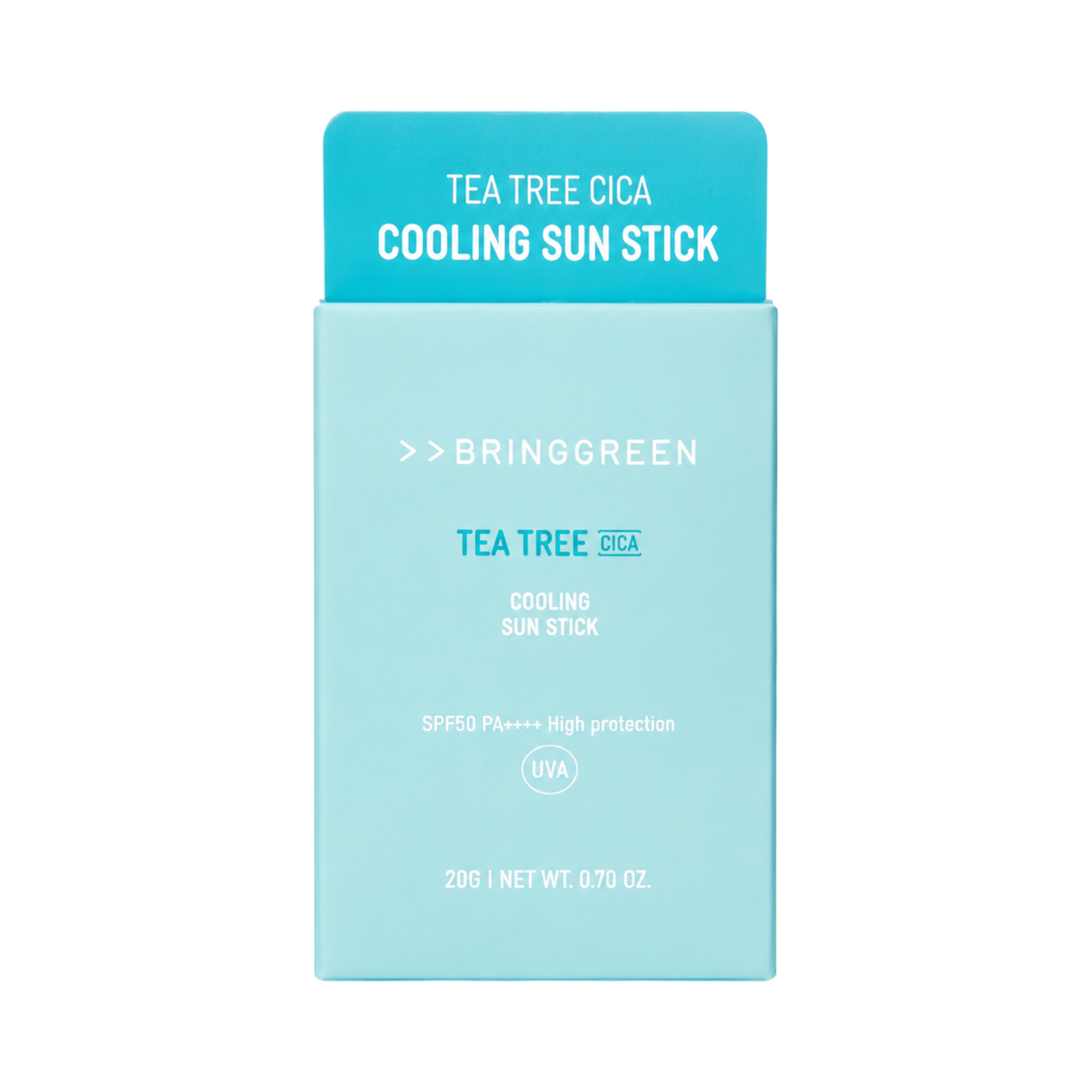 BRINGGREEN Bâtonnet solaire rafraîchissant à l'arbre à thé Cica SPF50+ PA++++ – 20 g